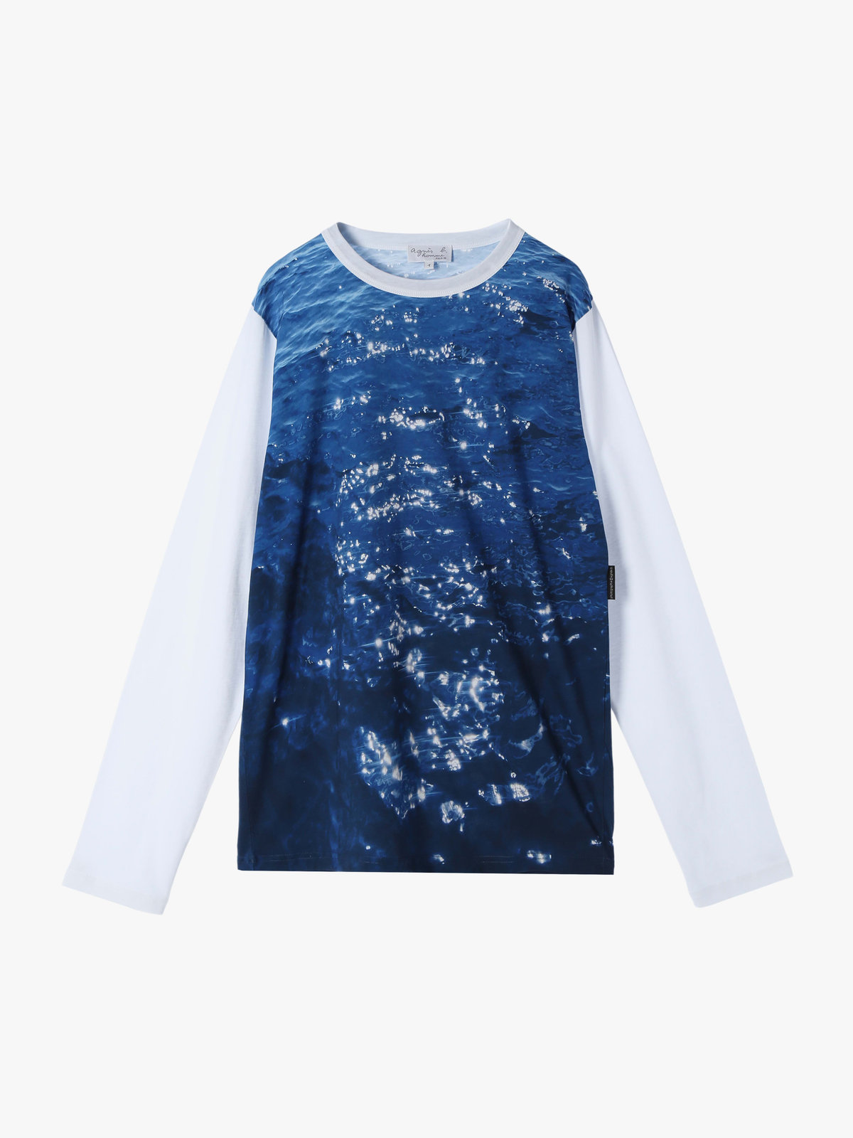HOMME メンズ メンズ フォトプリント コットン 長袖 Tシャツ ”Antibes” マルチ