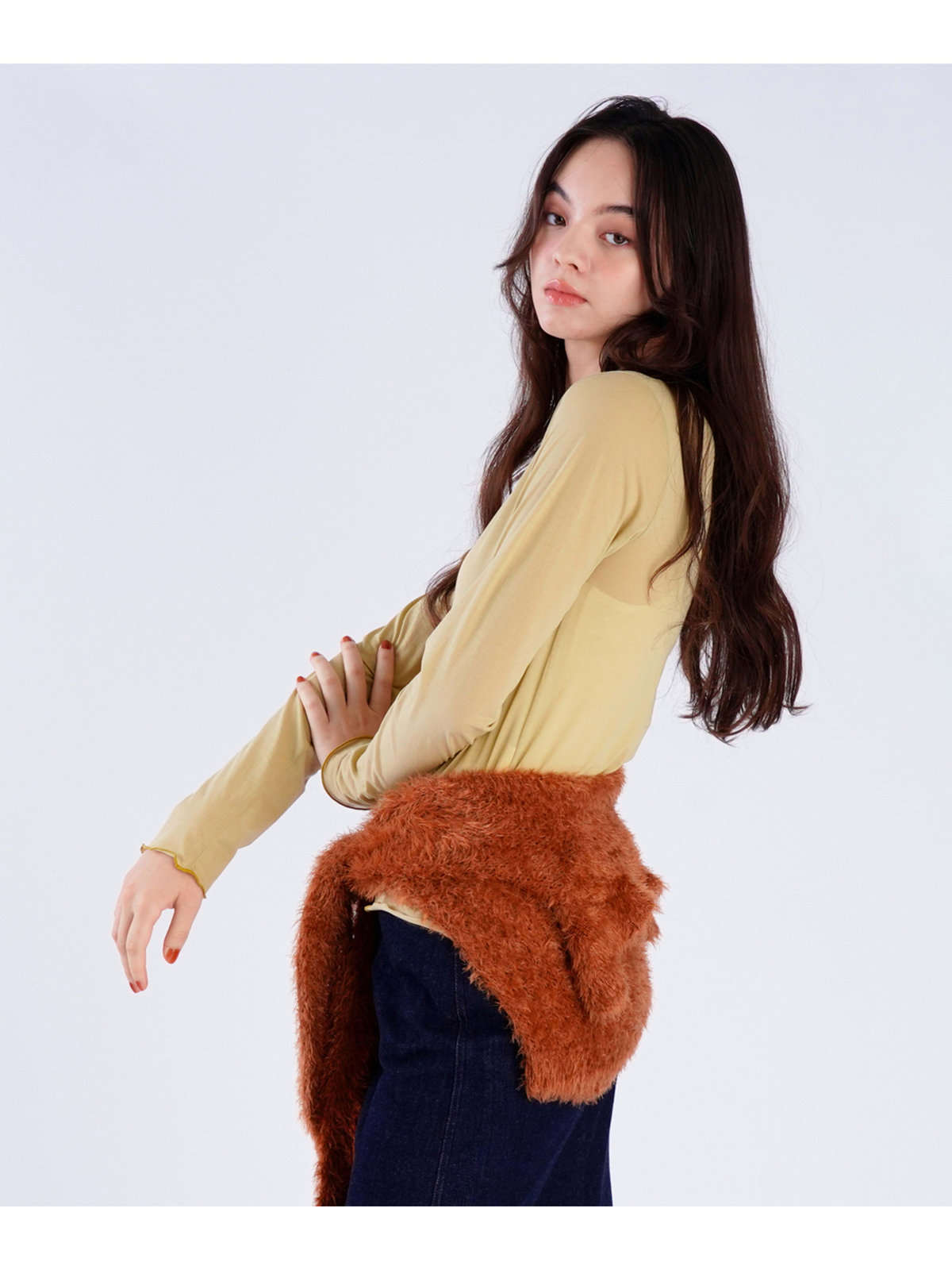 To b. by agnès b. 【Outlet】メロウ ロングスリーブ Tシャツ マスタード