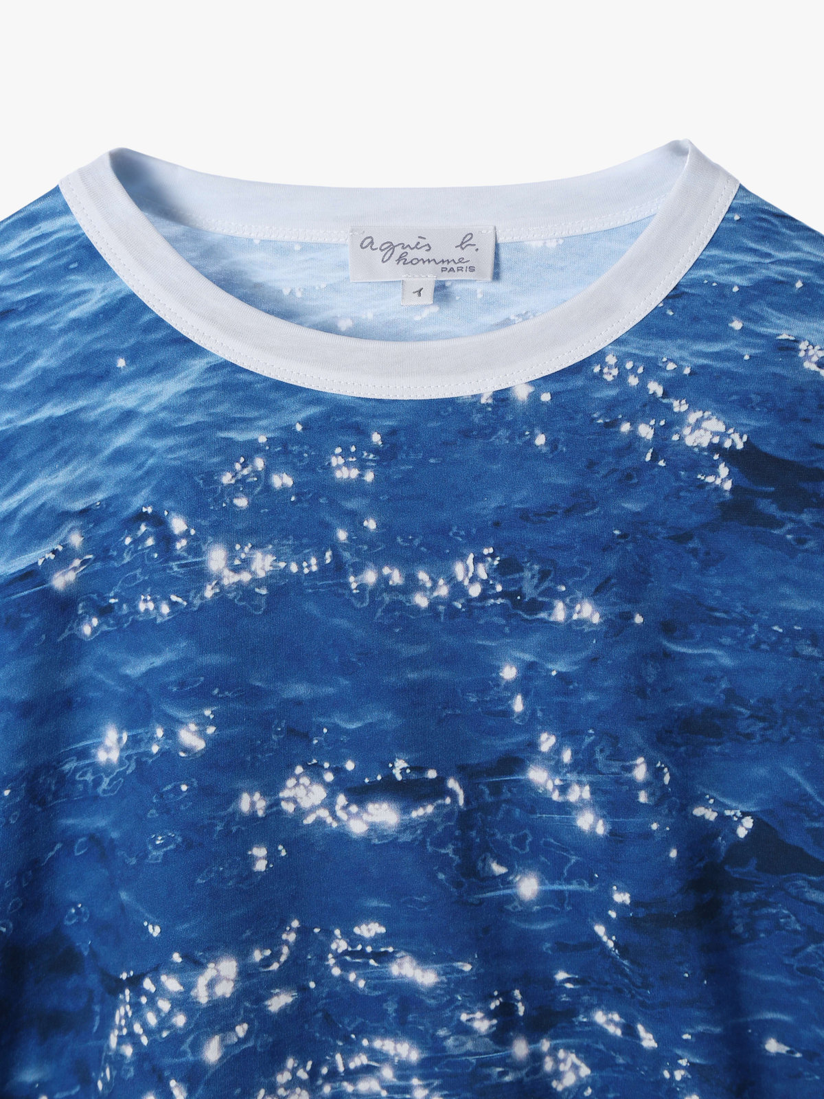 HOMME メンズ メンズ フォトプリント コットン 長袖 Tシャツ ”Antibes” マルチ