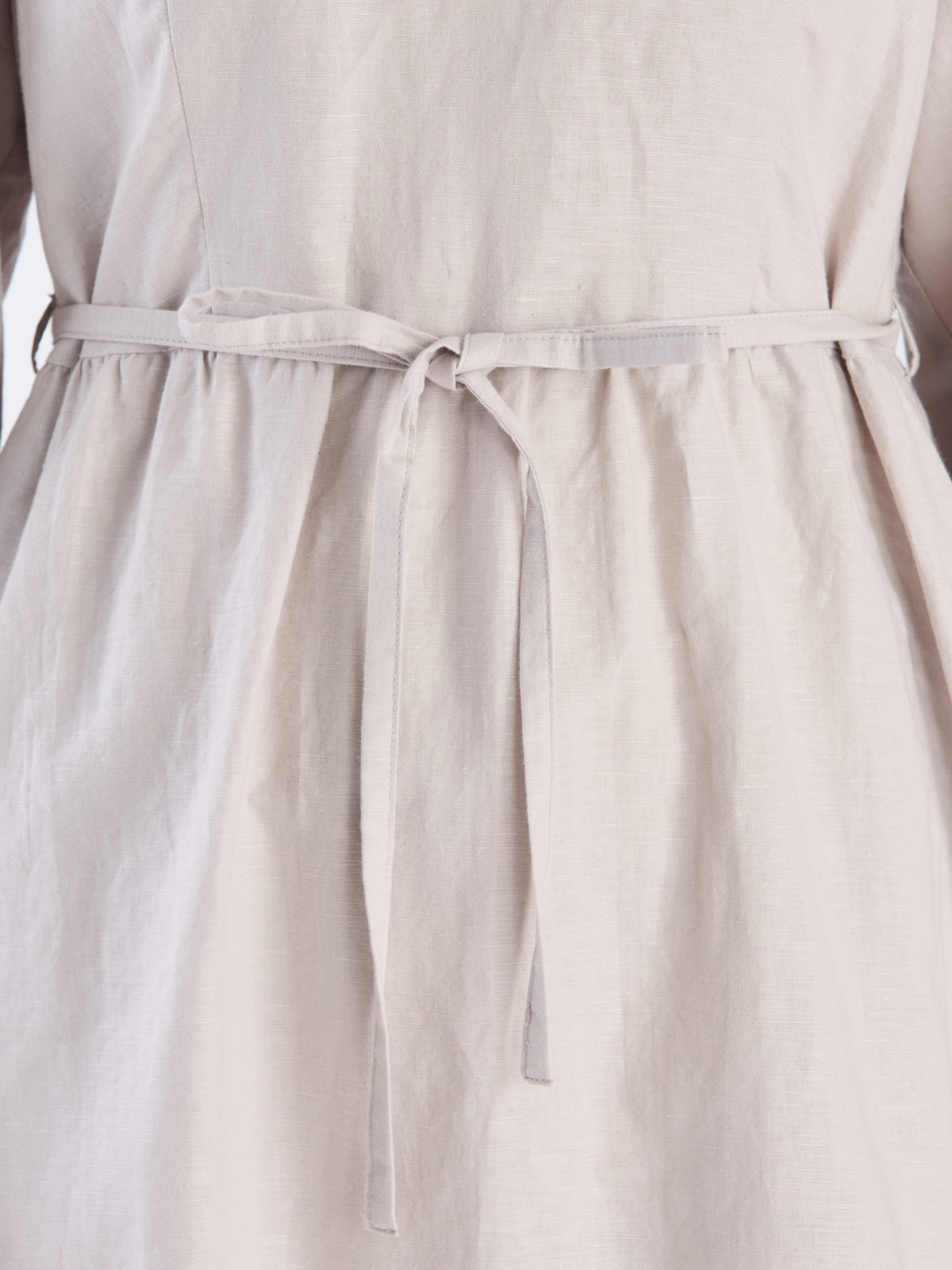 To b. by agnès b. 【Outlet】リネンコットンシャーリングドレス ライトグレー