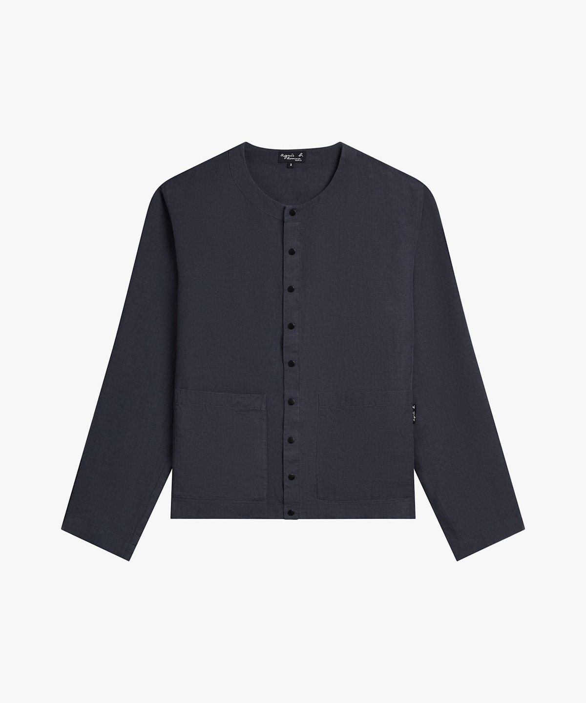 HOMME メンズ メンズ リネン 長袖 シャツ カーディガン グレー