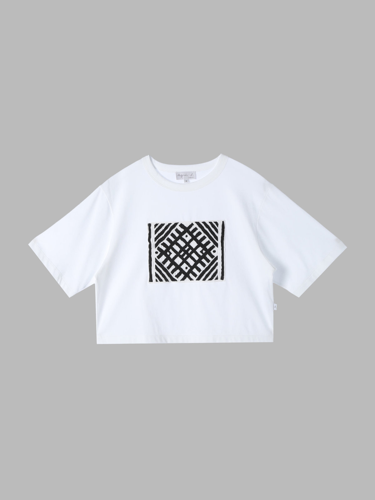 FEMME ウィメンズ コットン 半袖 ボックス Tシャツ ”B. STYLE” ホワイト