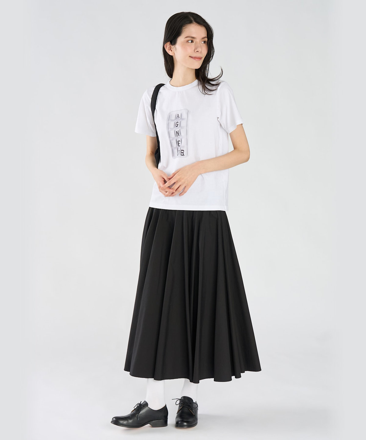 FEMME ウィメンズ 【by R 限定品】agnes b. フォトプリント コットン 半袖 Tシャツ ホワイト