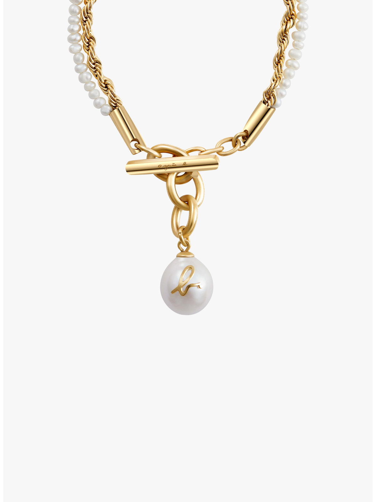 FEMME ウィメンズ 【Outlet】ツイストブレスレット "Chunky Pearl" ゴールド