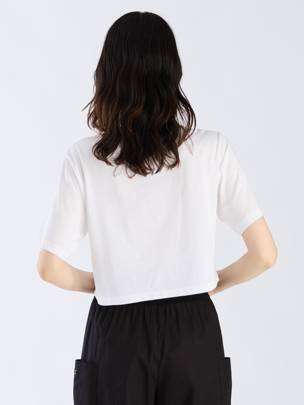 FEMME ウィメンズ コットン 半袖 ボックス Tシャツ ”B. STYLE” ホワイト