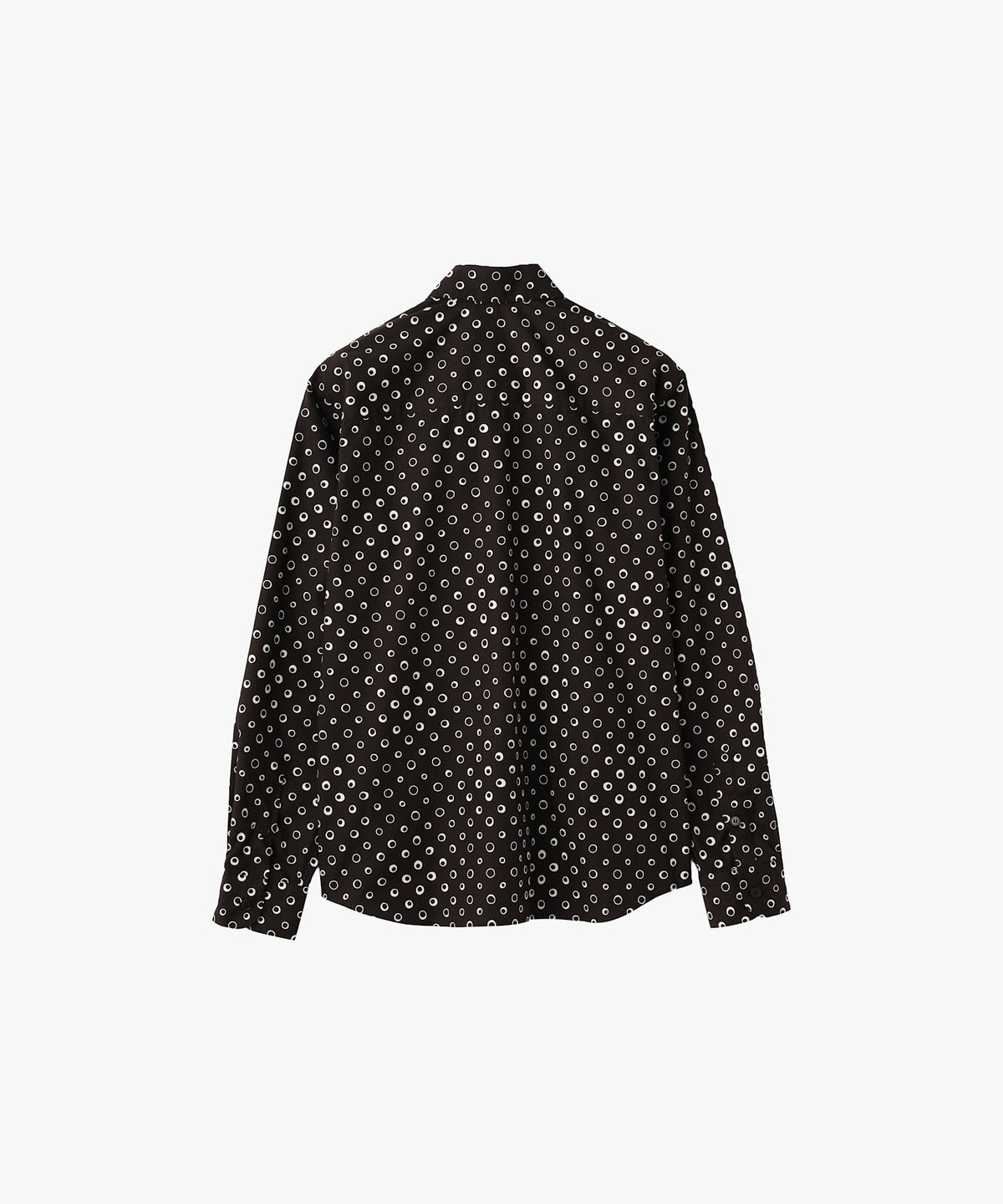 HOMME メンズ メンズ プリント コットン 長袖 シャツ "Andy" ブラック