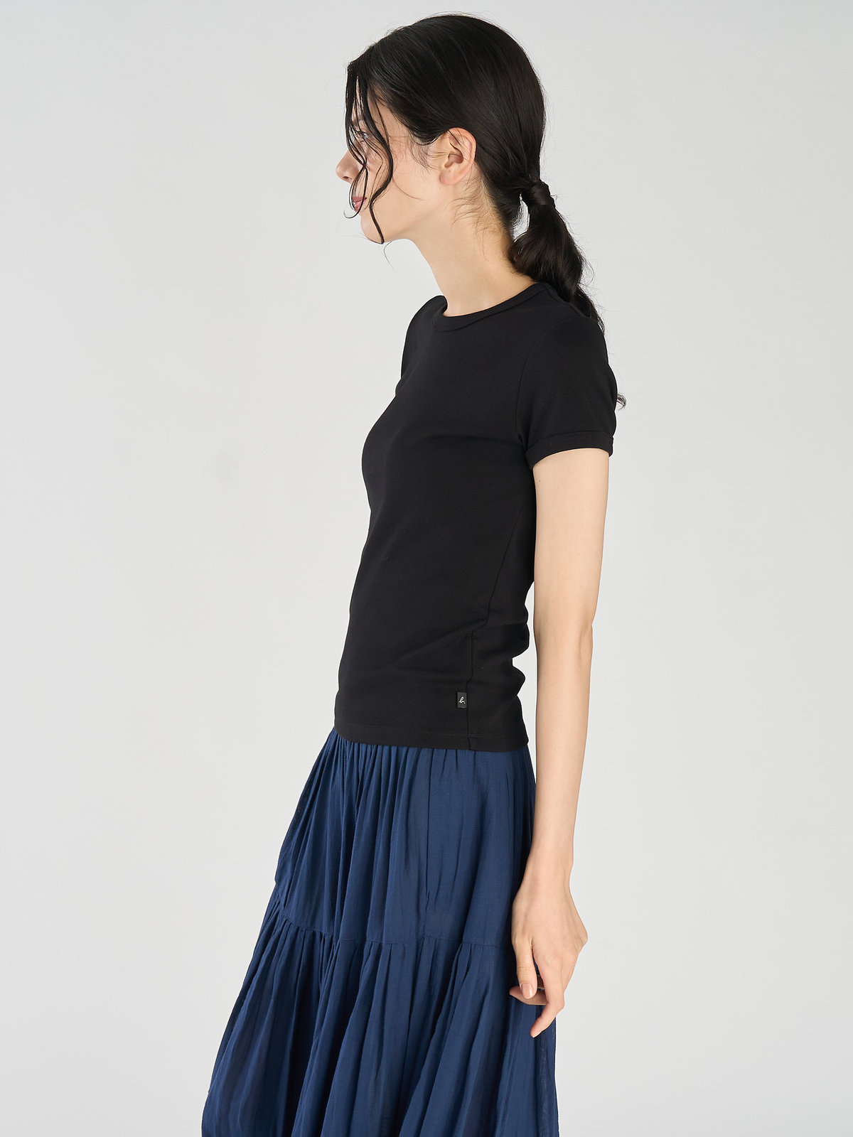 FEMME ウィメンズ コットン 半袖Tシャツ "Be Top" ブラック