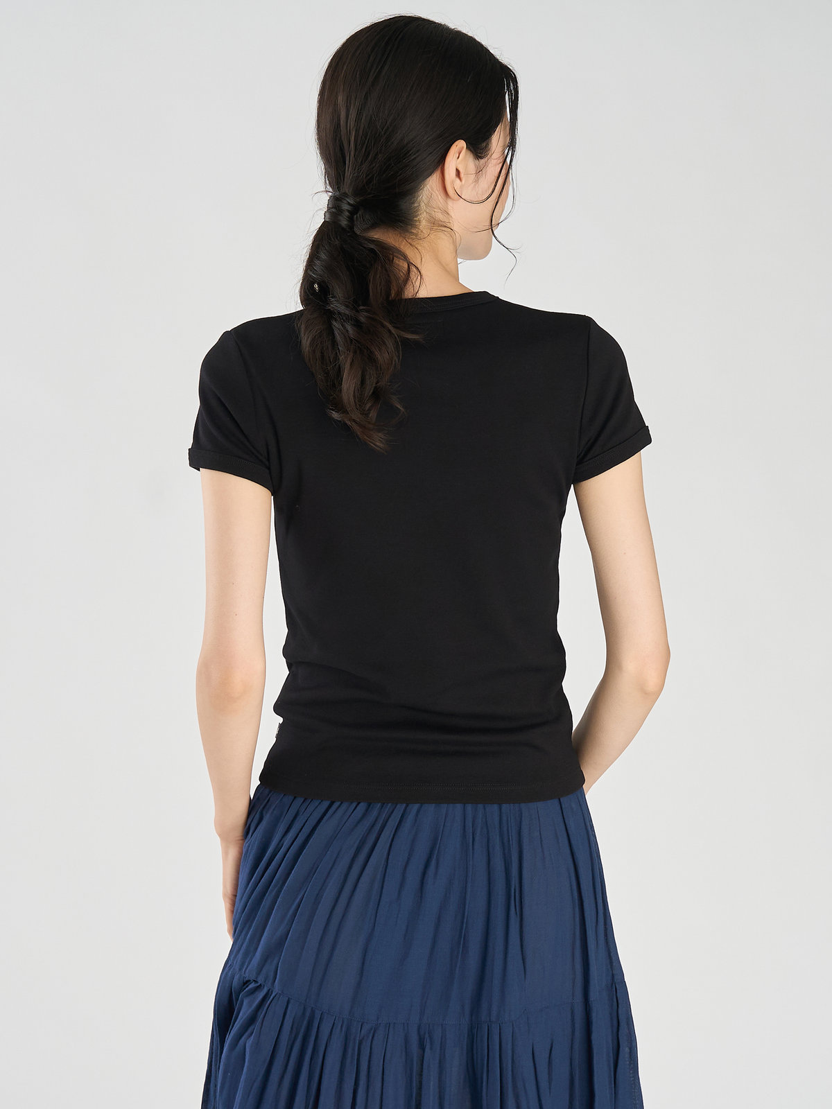 FEMME ウィメンズ コットン 半袖Tシャツ "Be Top" ブラック