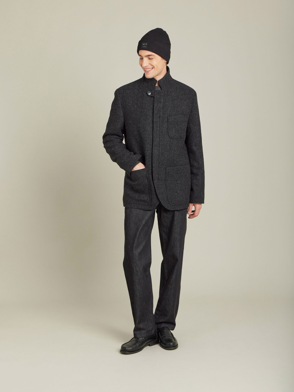 HOMME メンズ 【Outlet】UBQ0 VESTE ジャケット グレー×ブラック