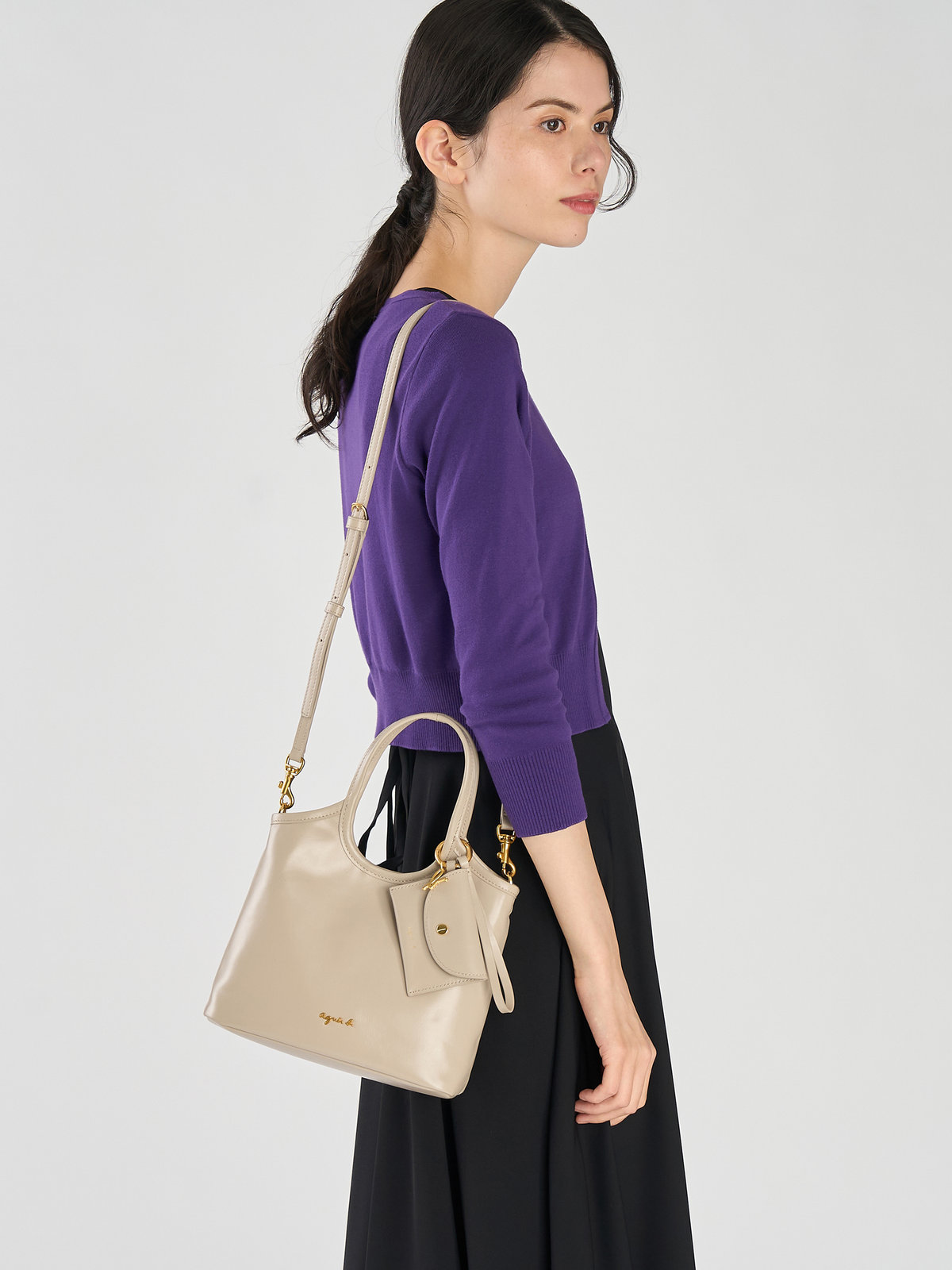 VOYAGE ウィメンズ バッグ＆ウォレット レザー 2way ミディアム トートバッグ "Nathalie" BBS01-01 ベージュ
