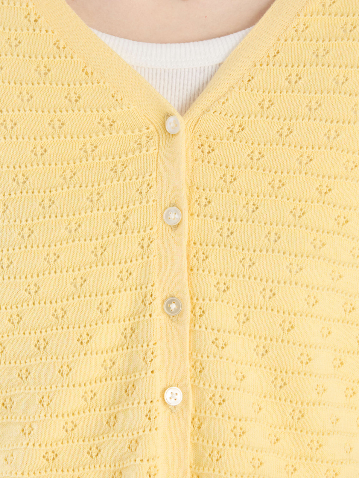 To b. by agnès b. 【Outlet】デイジーストライプニットカーディガン イエロー