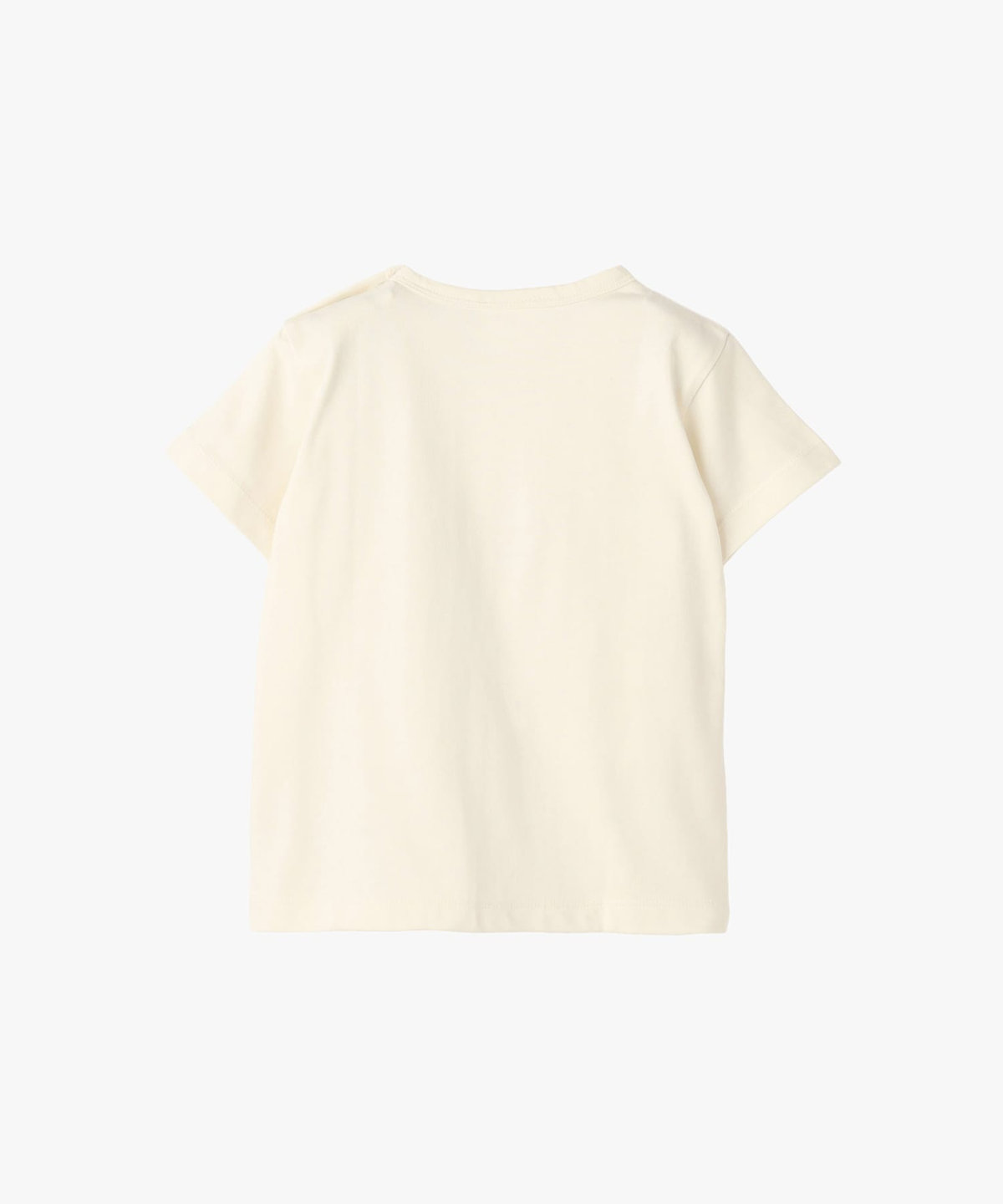 ENFANT ベビー ベビー ロゴ ボーダー プリント コットン 半袖 Tシャツ "Etoile" ホワイト