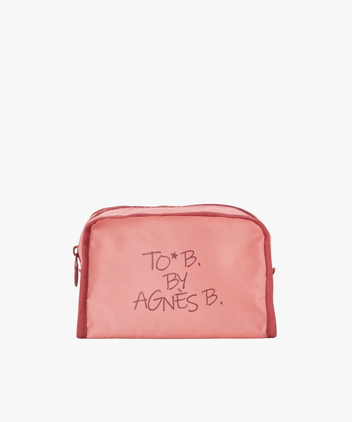 To b. by agnès b. マルチカラー ロゴ ポーチ ピンク