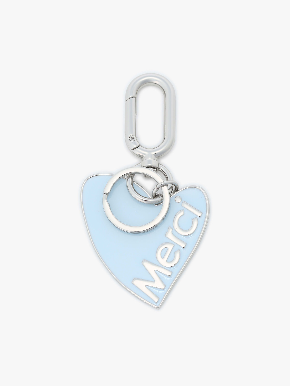 To b. by agnès b. メッセージ ハート キーチャーム ”Merci” ブルー