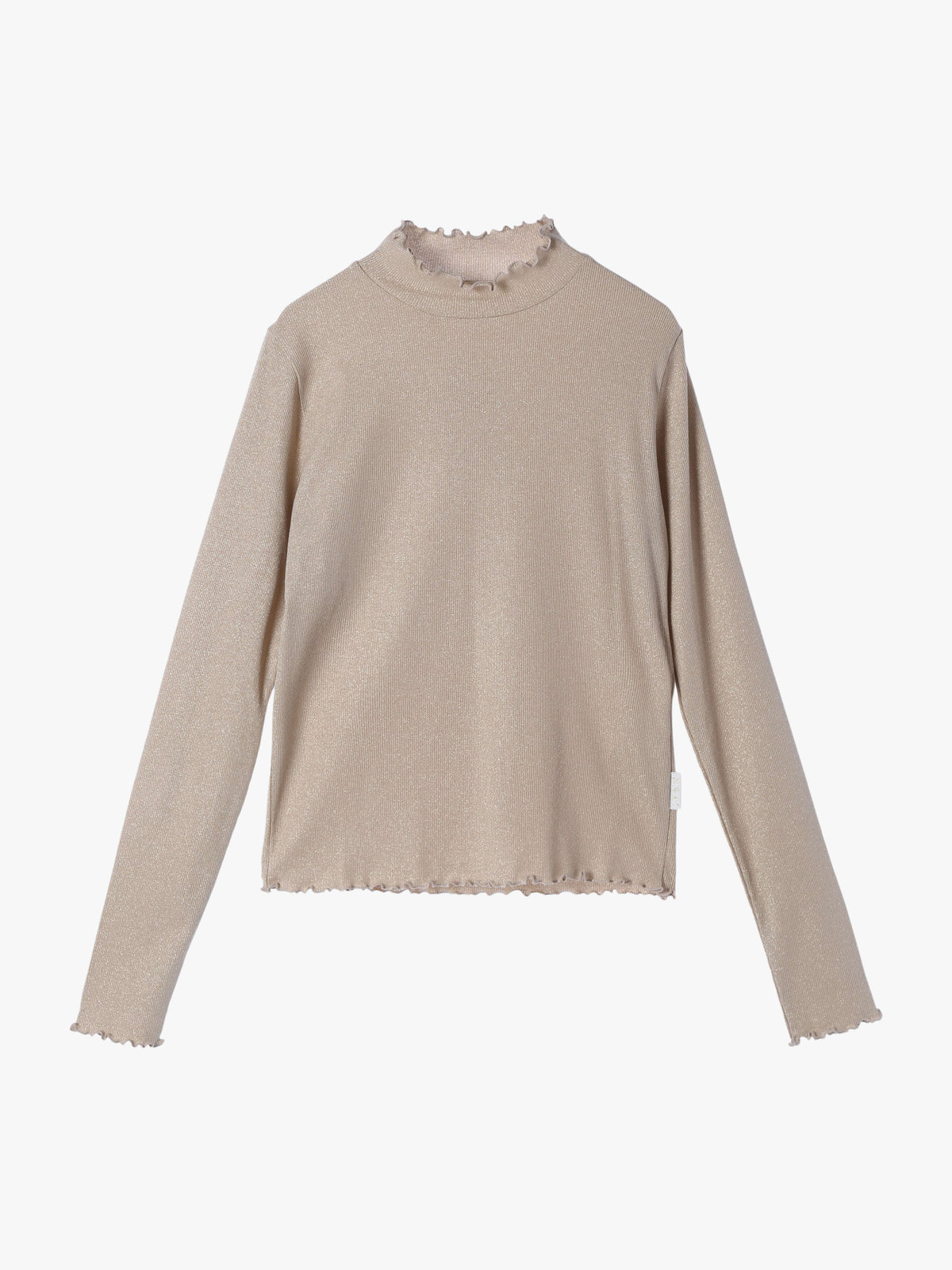To b. by agnès b. 【Outlet】ラメ ハイネック プルオーバー ゴールド
