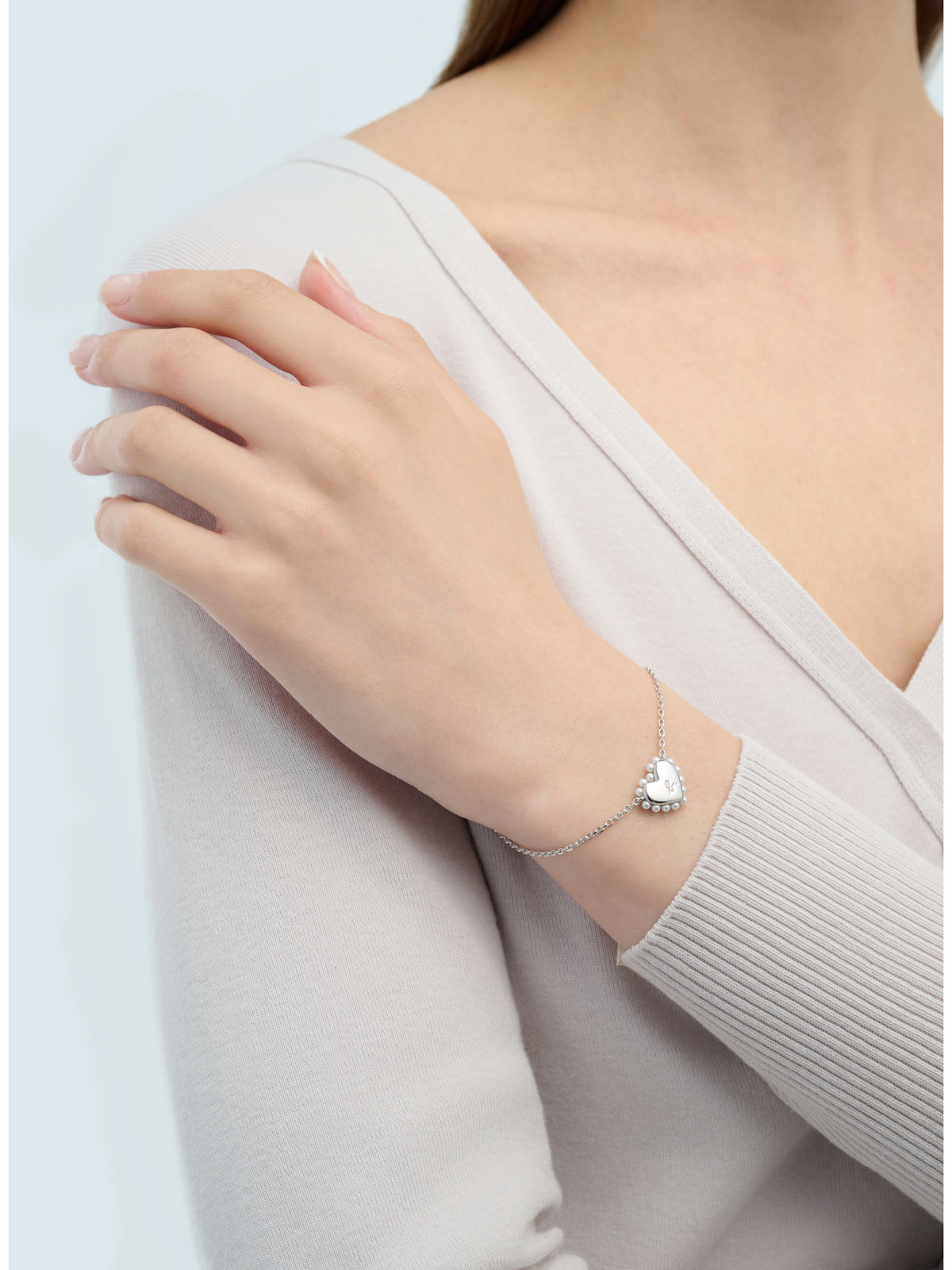 FEMME ウィメンズ ハートパール ブレスレット ”Timeless Love” シルバー