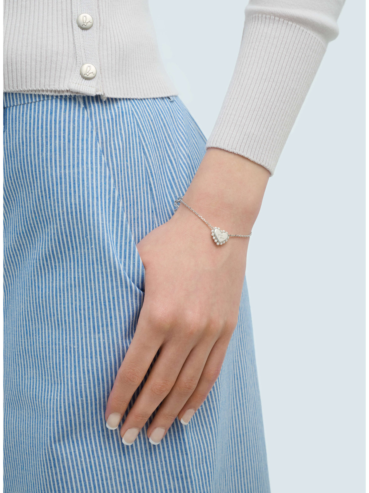 FEMME ウィメンズ ハートパール ブレスレット ”Timeless Love” シルバー