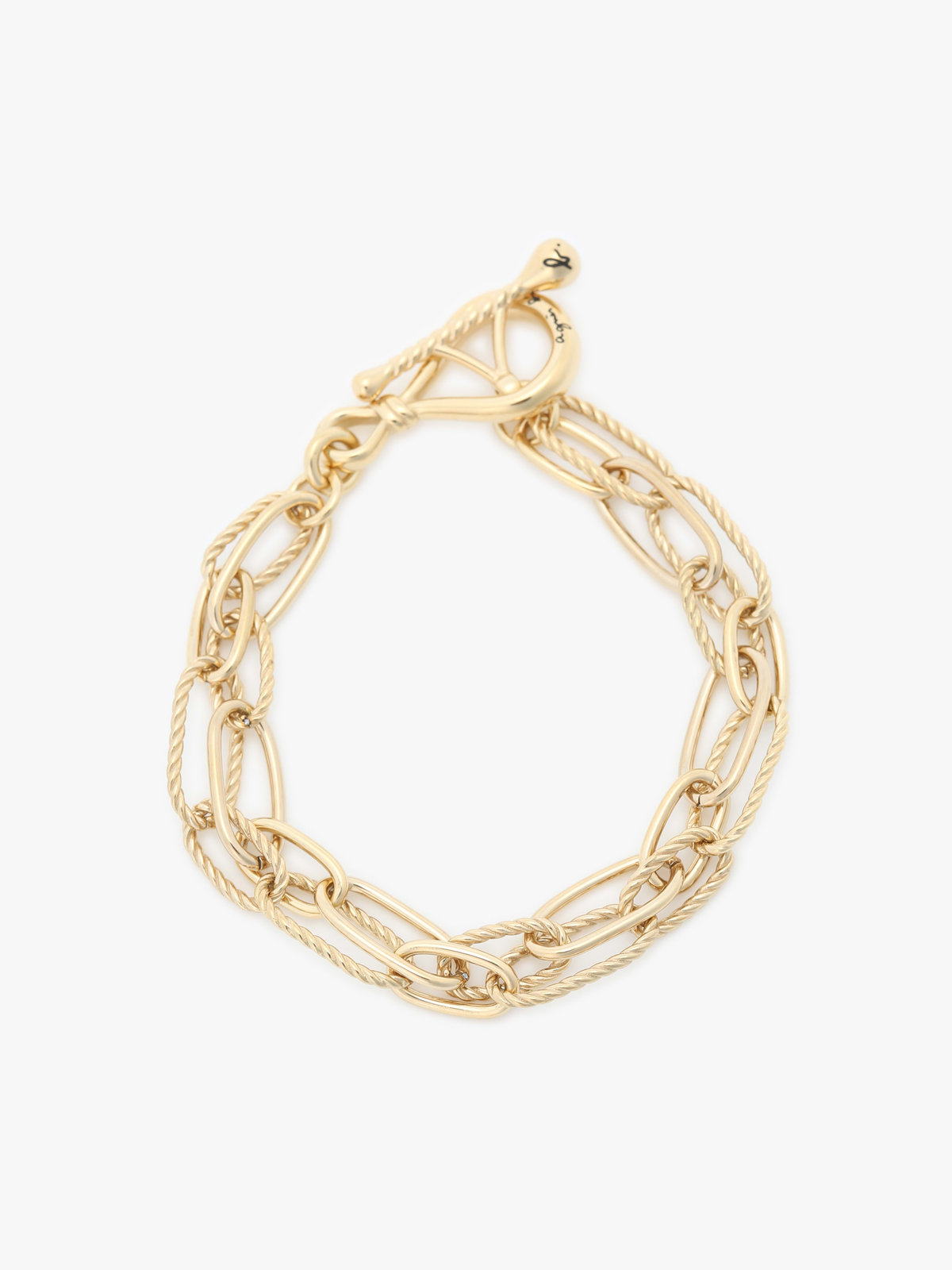 FEMME ウィメンズ ツイスト フープ ブレスレット "Anchor Knot" ゴールド