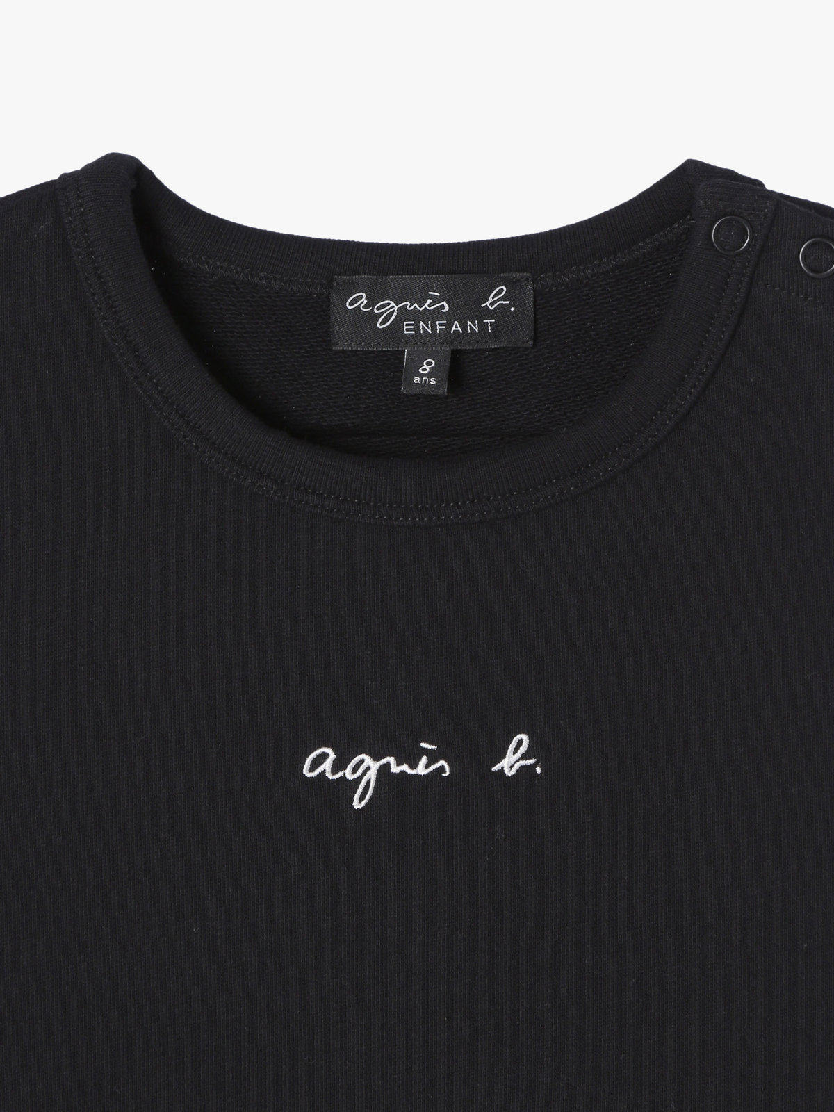 ENFANT ガールズ キッズ ロゴ コットン ノースリーブ ワンピース "Fily" ブラック