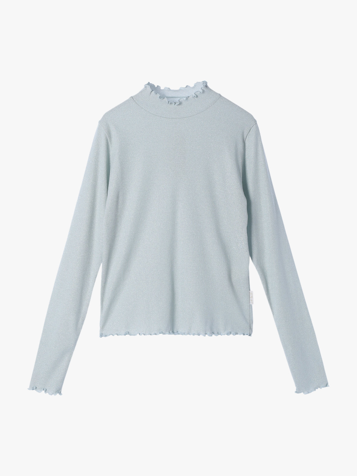 To b. by agnès b. 【Outlet】ラメ ハイネック プルオーバー ブルー