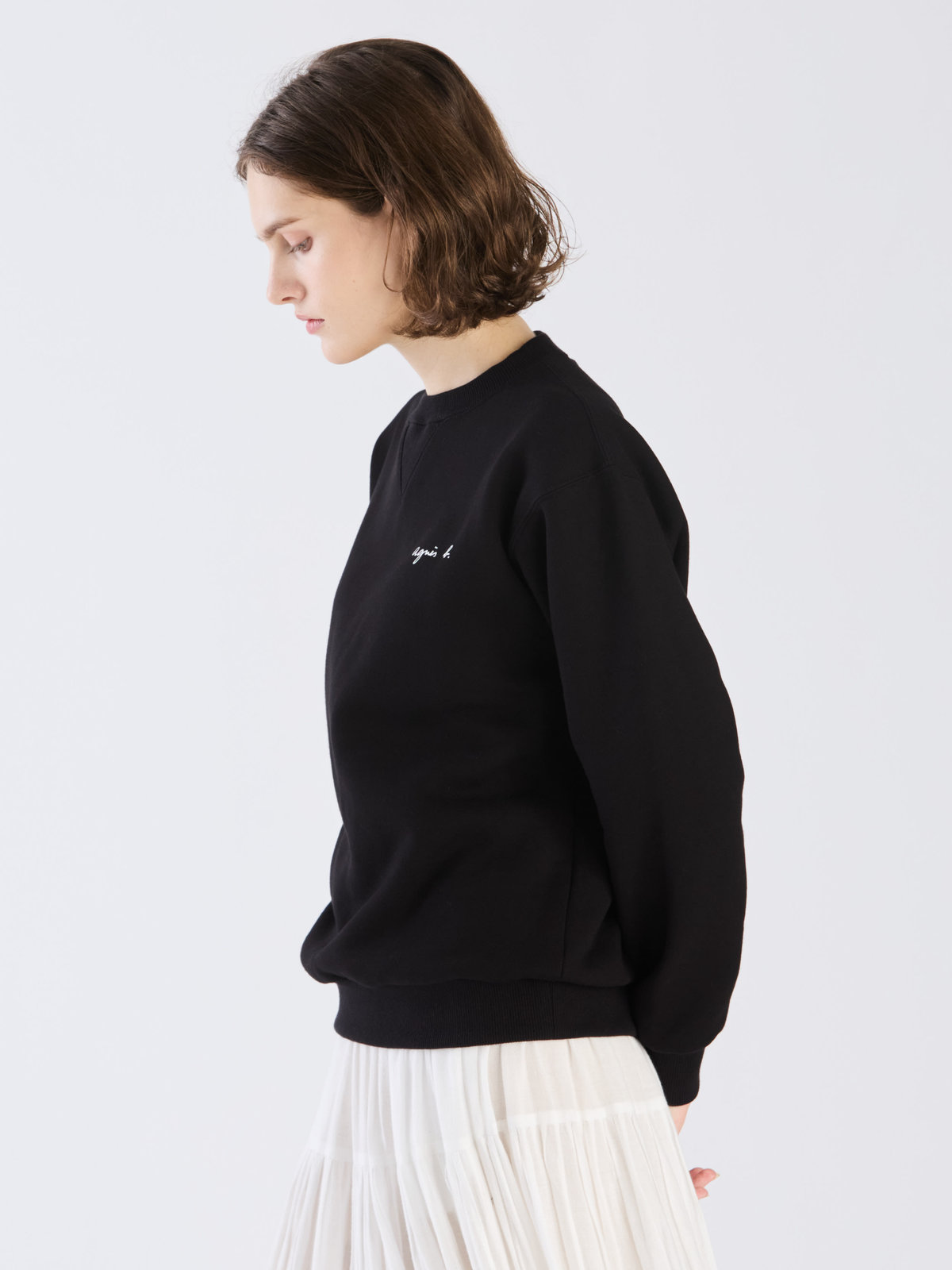 FEMME ウィメンズ 【Outlet】ロゴ プリント コットン 長袖 スウェット ブラック