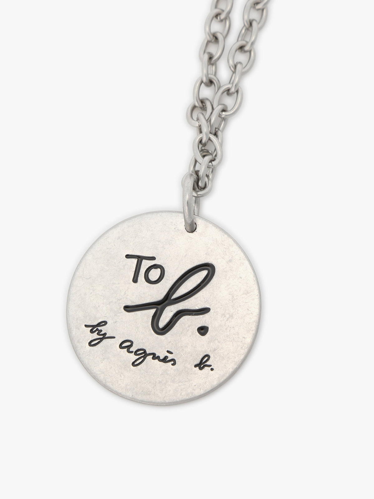 To b. by agnès b. カラー ロゴ モバイルストラップ シルバー