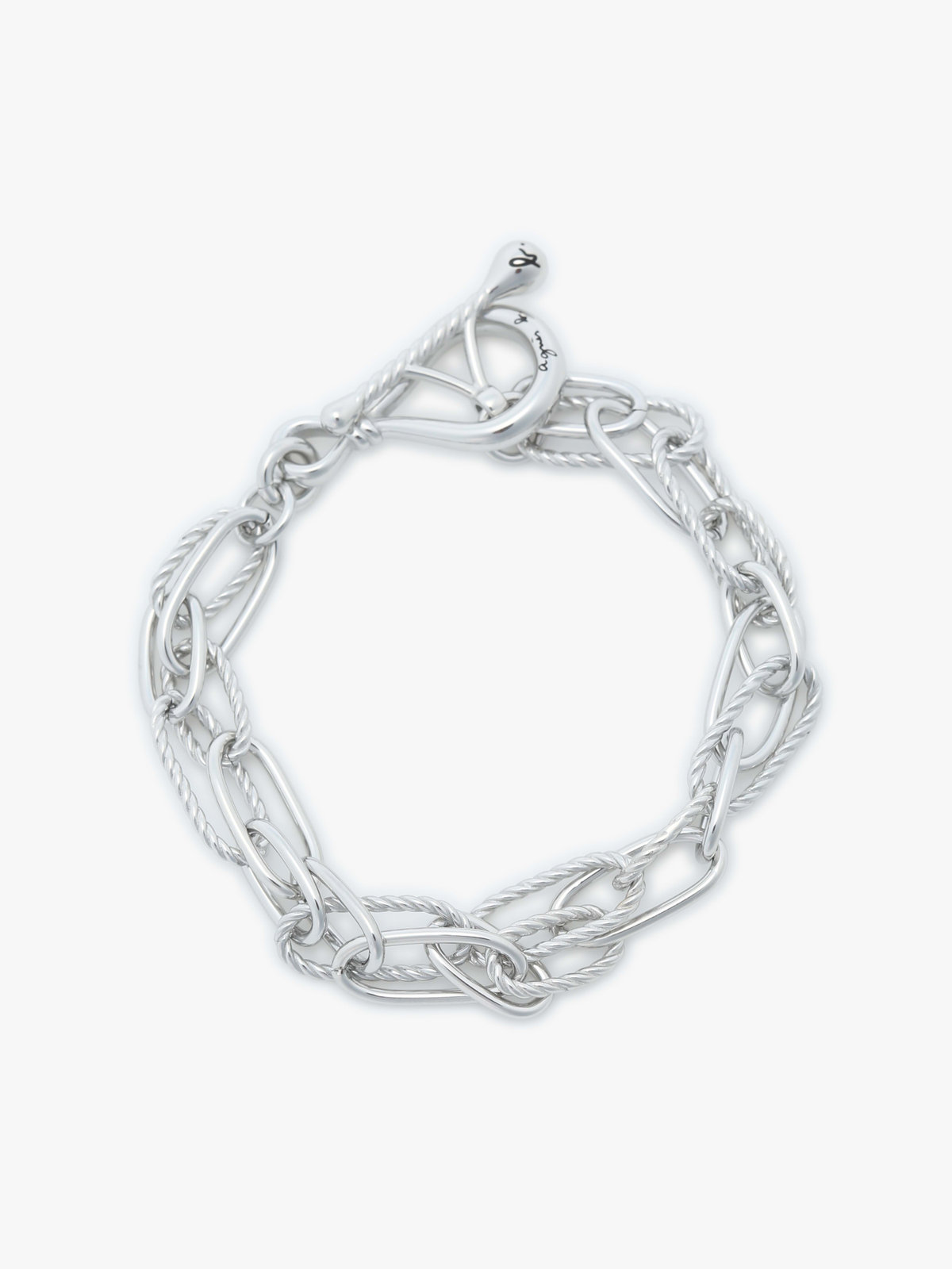 FEMME ウィメンズ  ツイスト フープ ブレスレット "Anchor Knot" シルバー