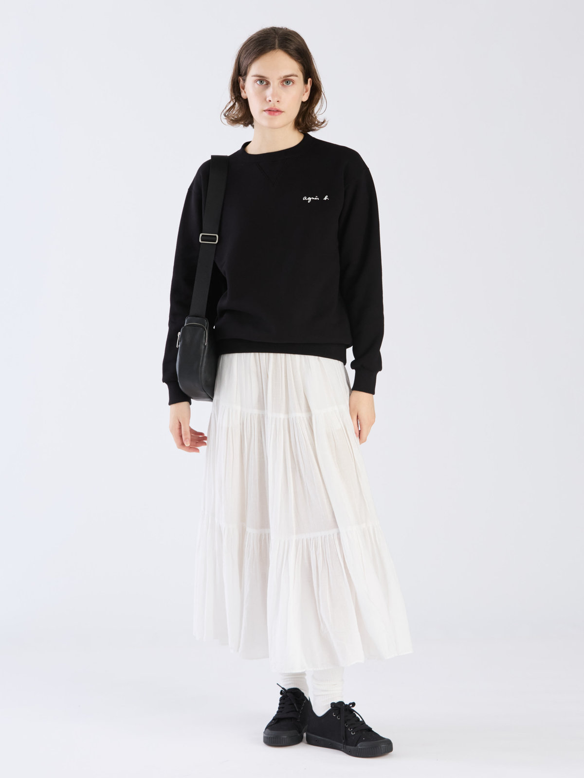 FEMME ウィメンズ 【Outlet】ロゴ プリント コットン 長袖 スウェット ブラック