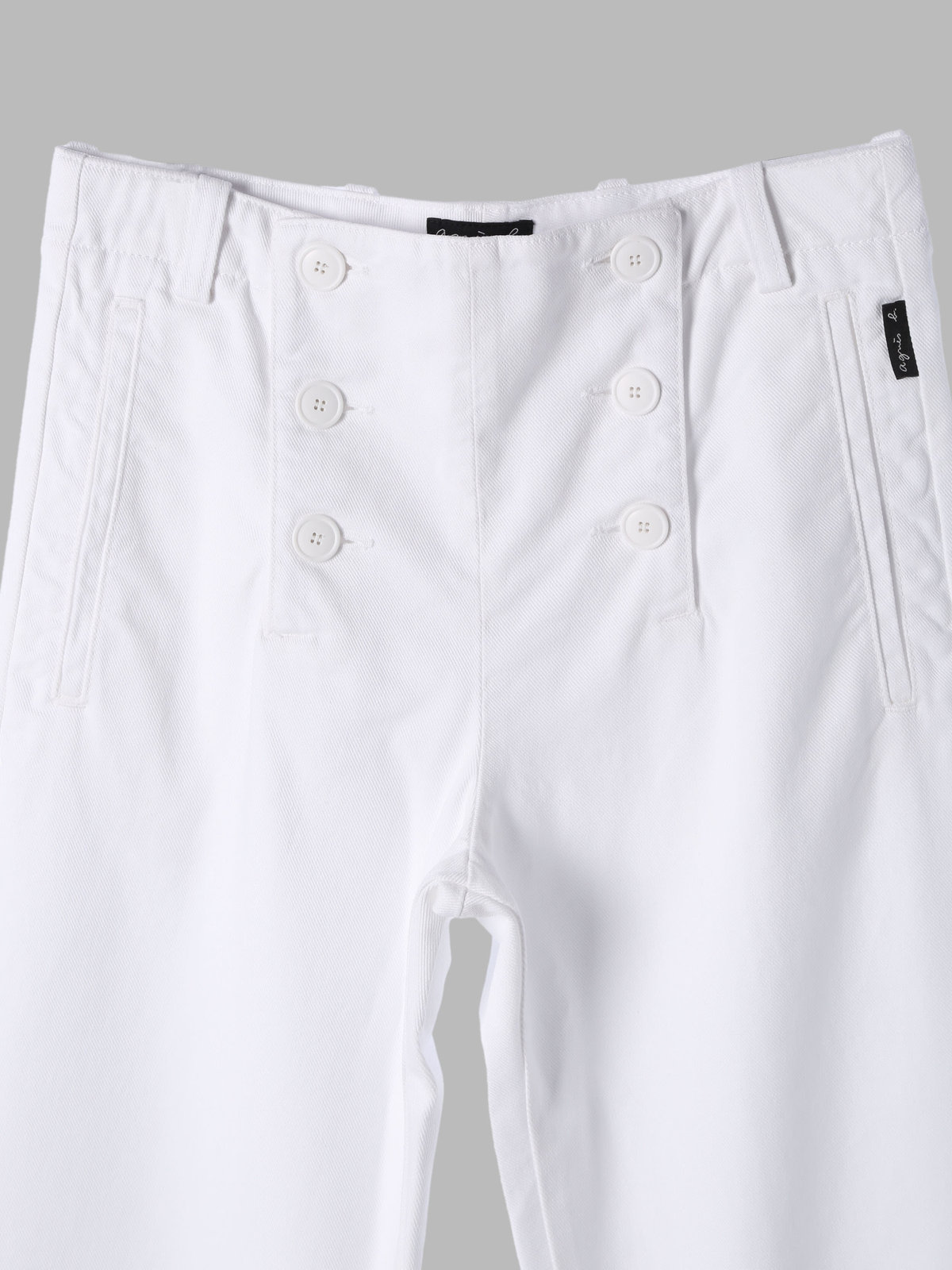 HOMME メンズ メンズ コットン ギャバジン パンツ "Marin" ホワイト