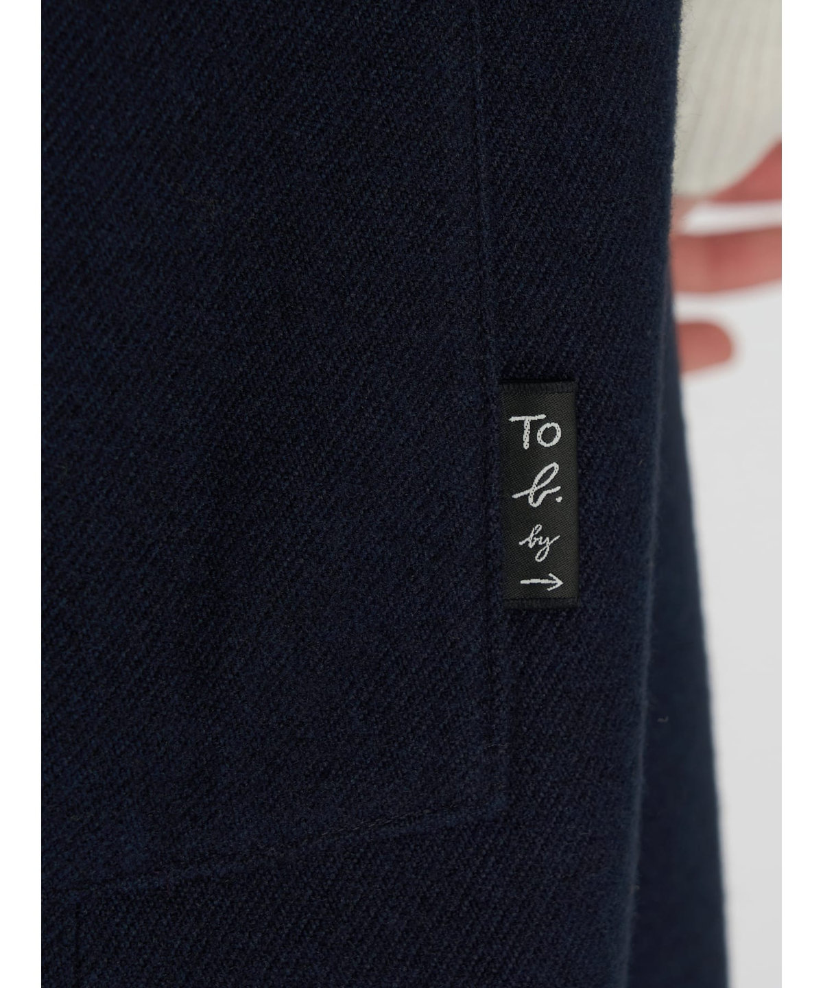 To b. by agnès b. ツイーディー フロントジップ ワンピース ネイビー
