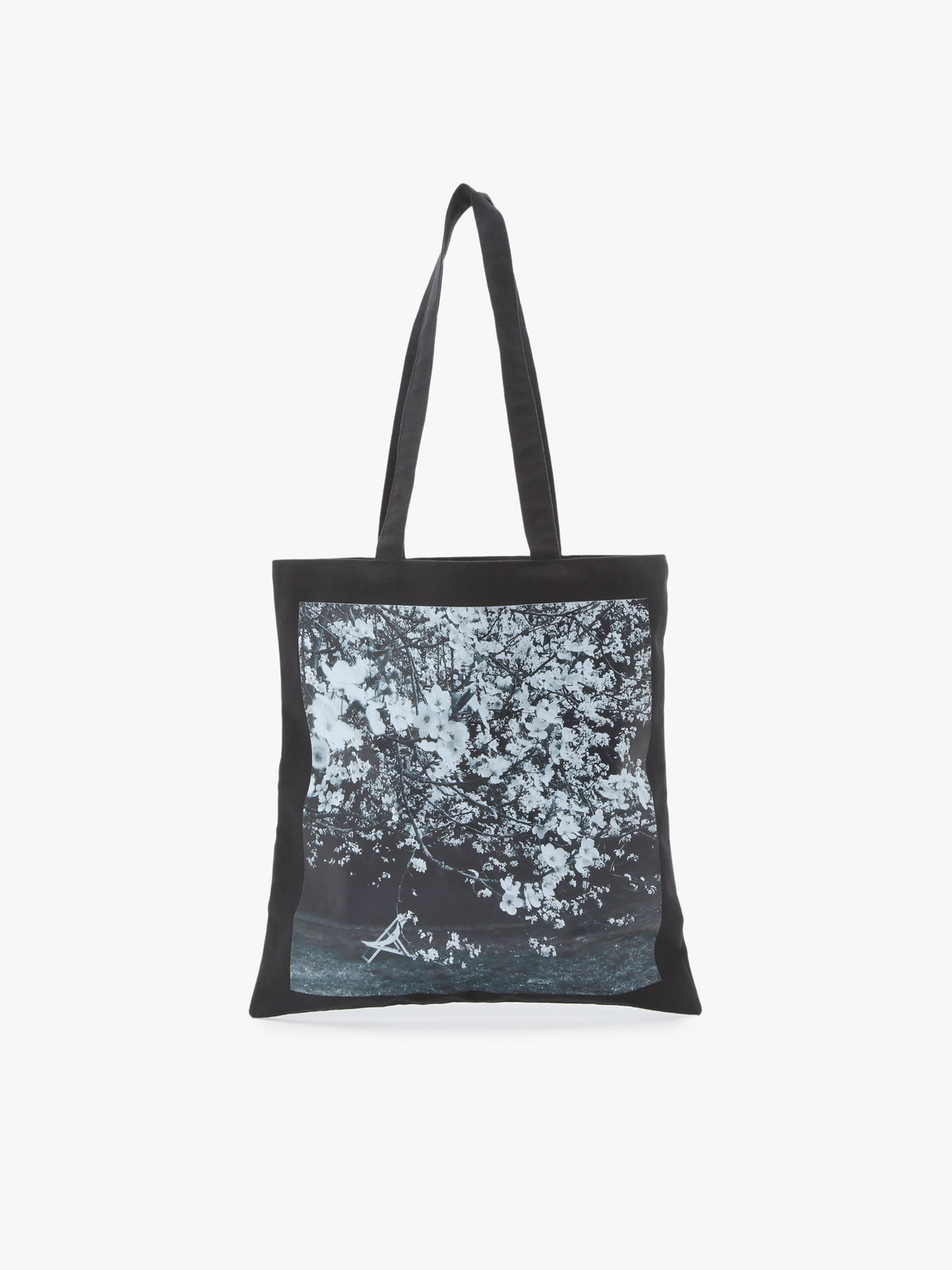 FEMME ウィメンズ 【by R 限定品】agnes b. フォトプリント コットン トートバッグ "Sakura" ブラック