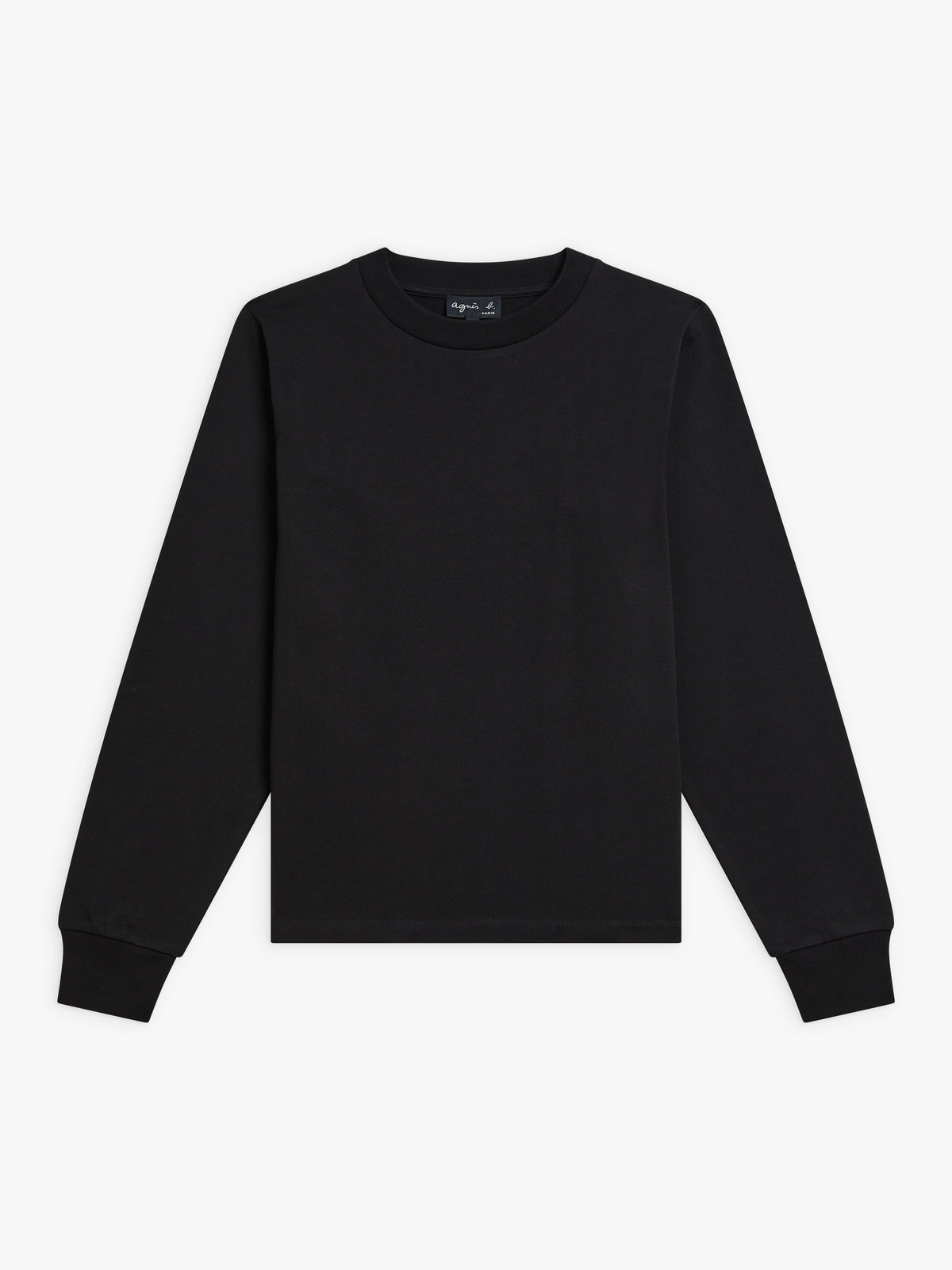 FEMME ウィメンズ コットン 長袖 Tシャツ ”Christie” ブラック