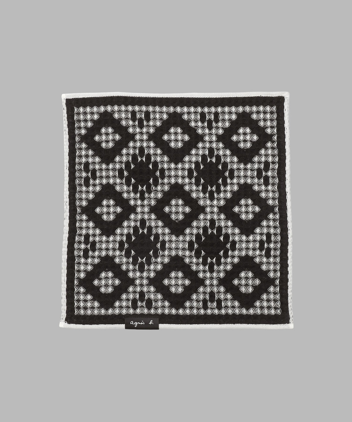 FEMME ウィメンズ ハニカム織 タオルハンカチ ブラック