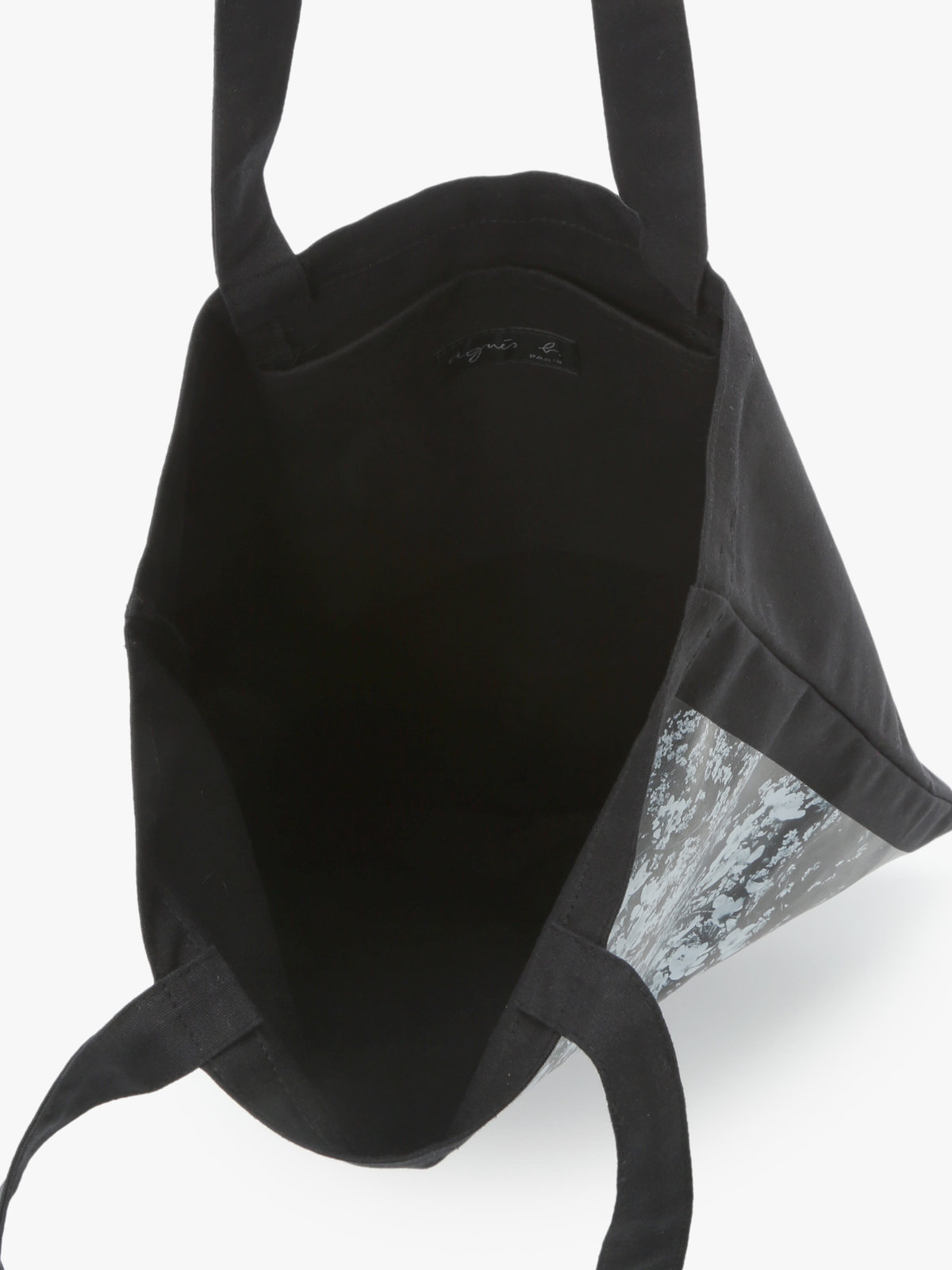 FEMME ウィメンズ 【by R 限定品】agnes b. フォトプリント コットン トートバッグ "Sakura" ブラック