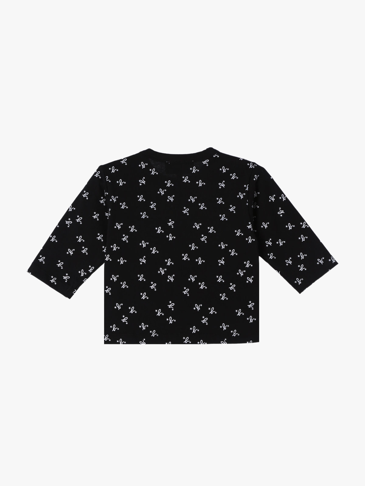 ENFANT ベビー ベビー 総柄プリント オーガニックコットン 長袖Tシャツ ブラック