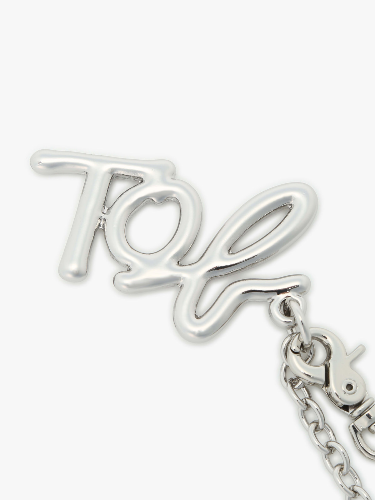 To b. by agnès b. ”To b.”ロゴ メタル キーチャーム シルバー