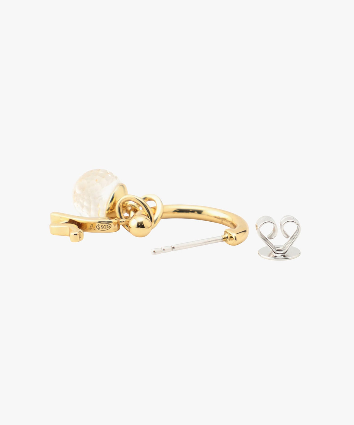 FEMME ウィメンズ ストーンピアス "White Quartz" ホワイト系その他