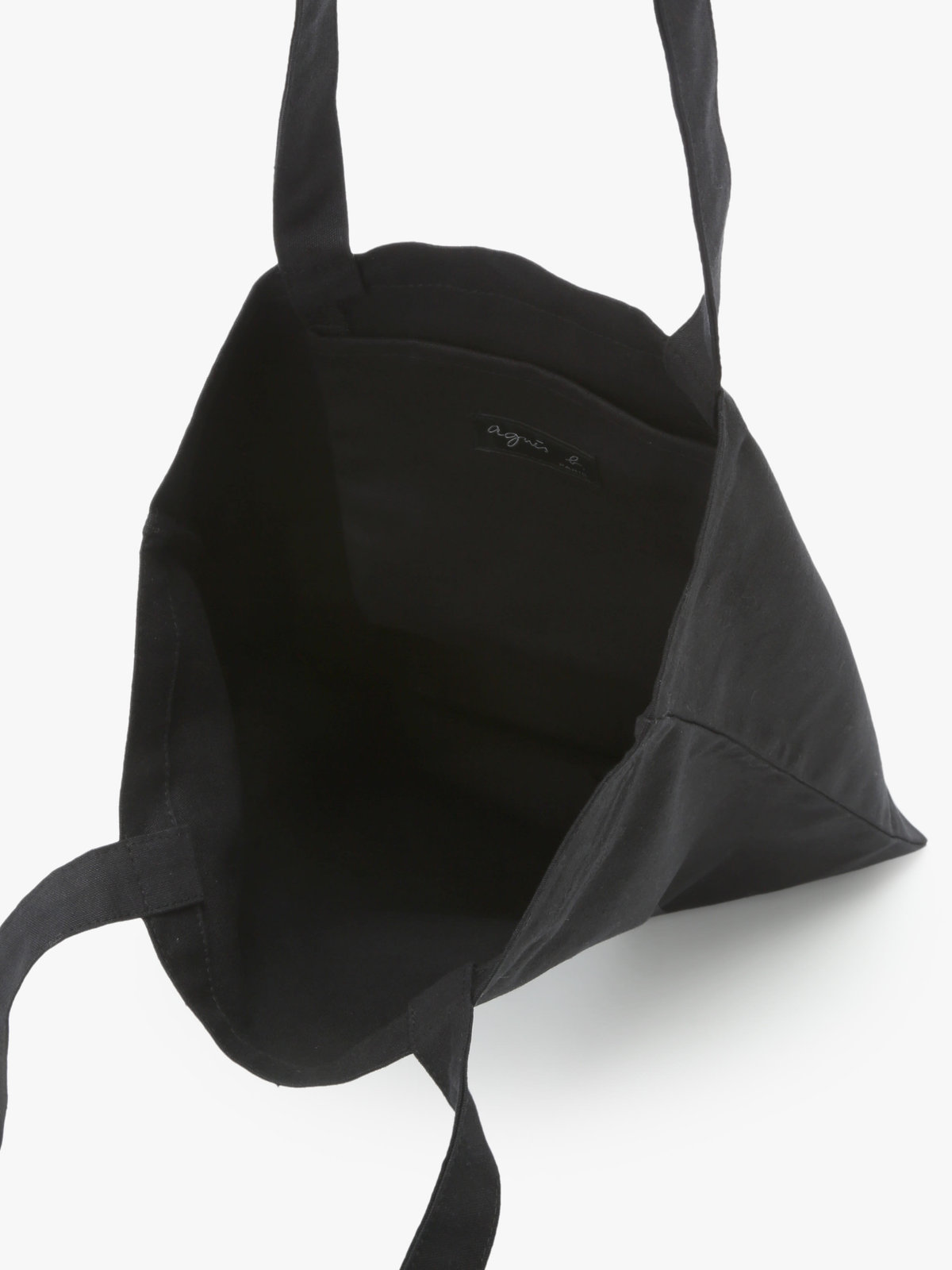 FEMME ウィメンズ 【by R 限定品】agnes b. フォトプリント コットン トートバッグ "Glacon" ブラック