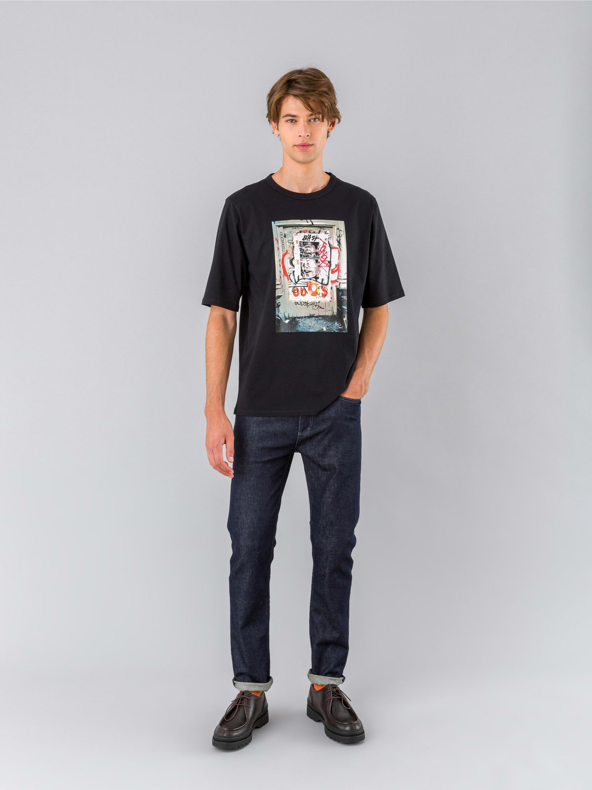 HOMME メンズ SDR6 TS アーティストTシャツ ブラック