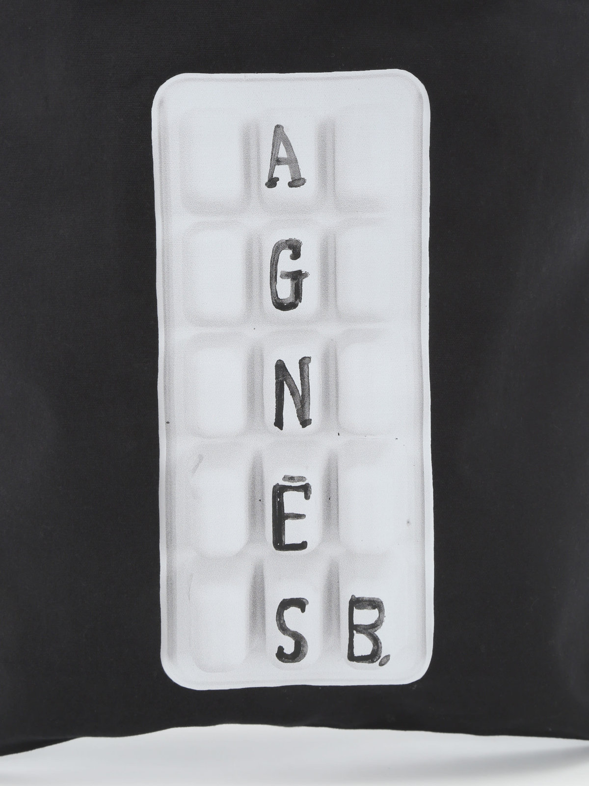 FEMME ウィメンズ 【by R 限定品】agnes b. フォトプリント コットン トートバッグ "Glacon" ブラック