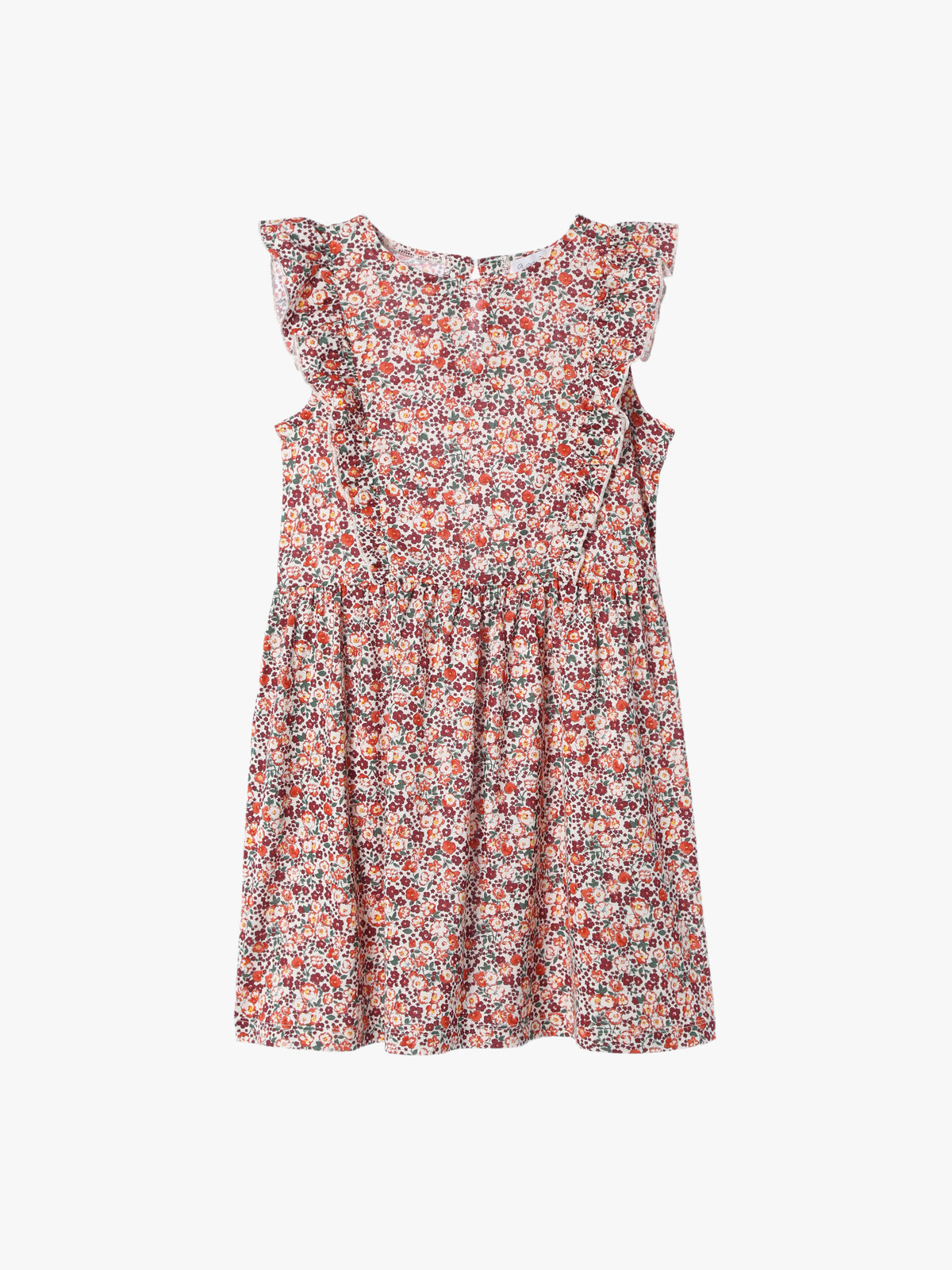 ENFANT ガールズ 【Outlet】キッズ フラワープリント コットン ノースリーブ ワンピース レッド系その他