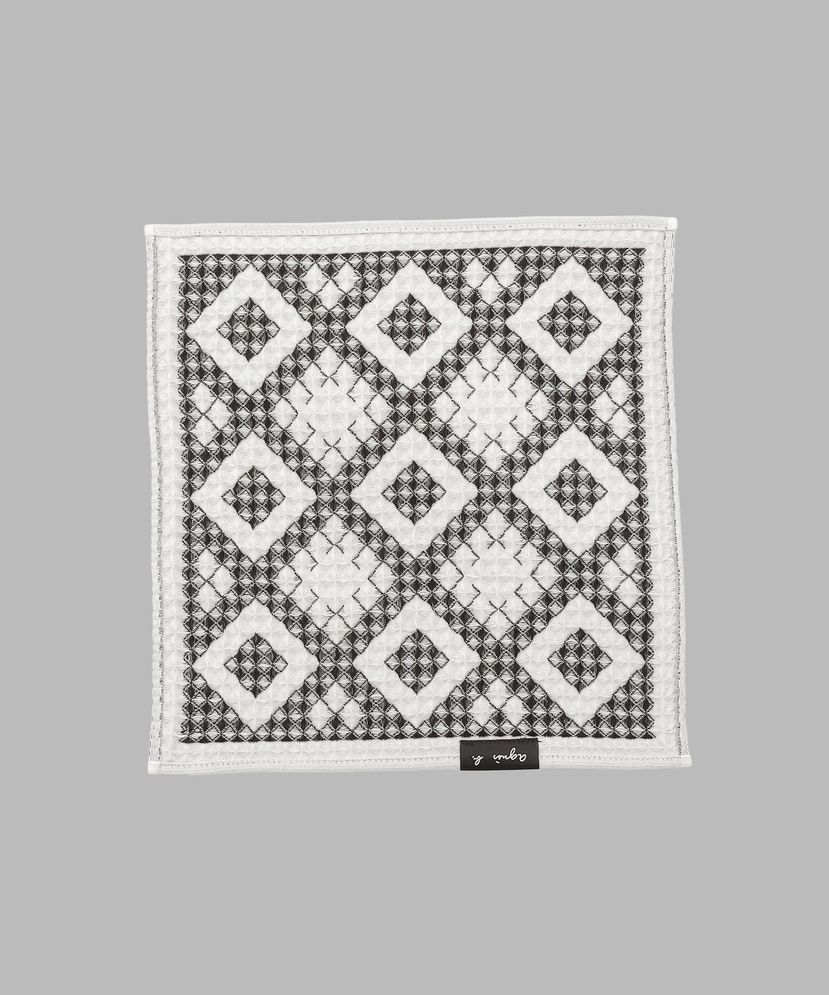 FEMME ウィメンズ ハニカム織 タオルハンカチ ブラック