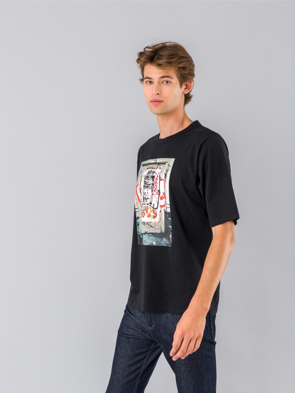 HOMME メンズ SDR6 TS アーティストTシャツ ブラック