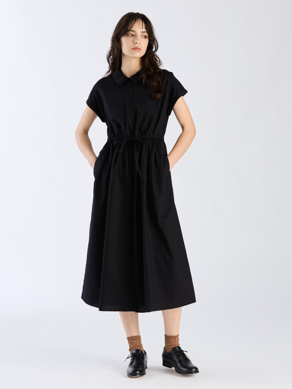 To b. by agnès b. コットン レディ ドレス ブラック