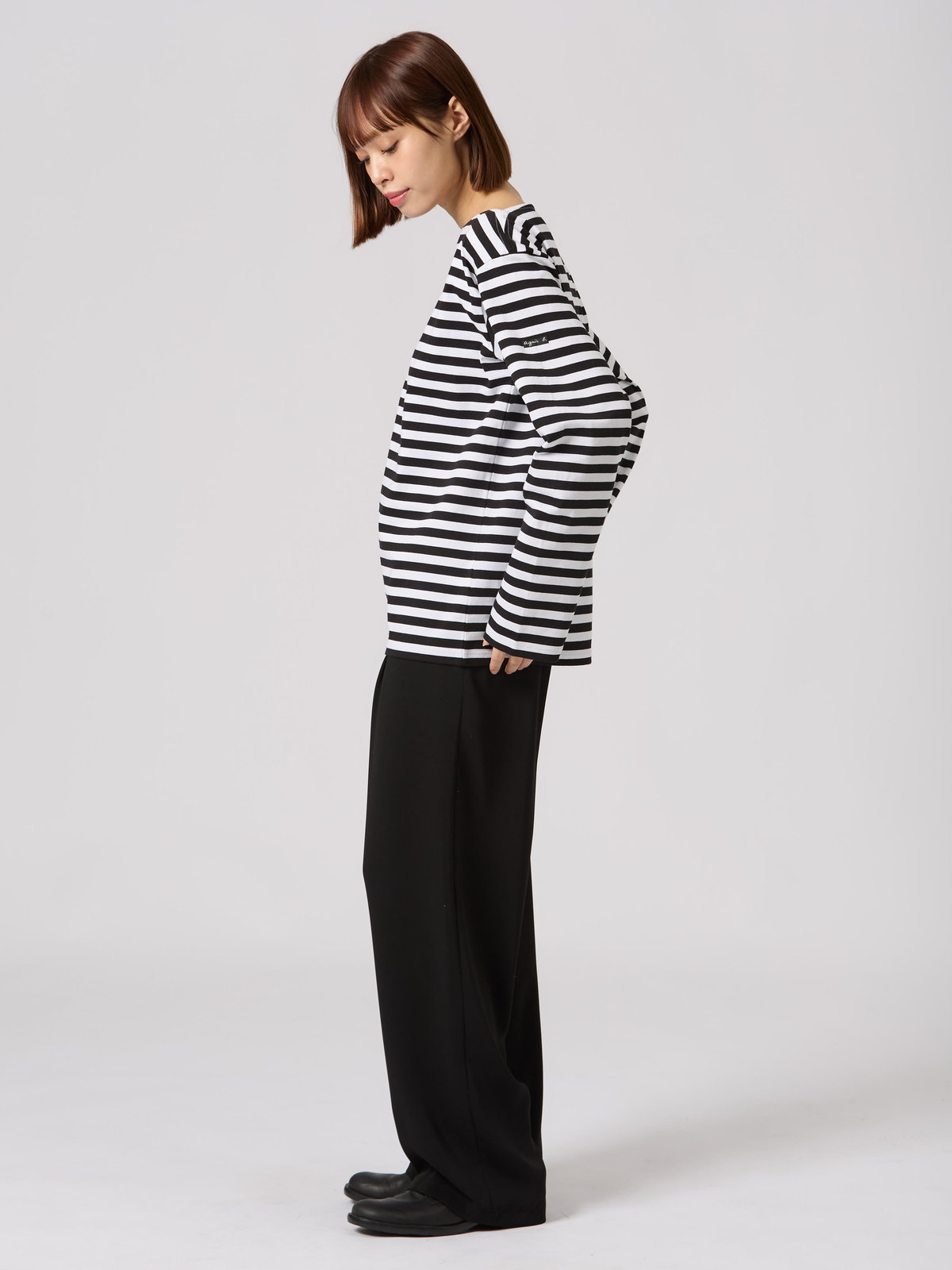 FEMME ウィメンズ 【Outlet】WEB限定 J008 ボーダーTシャツ ホワイト×ブラック