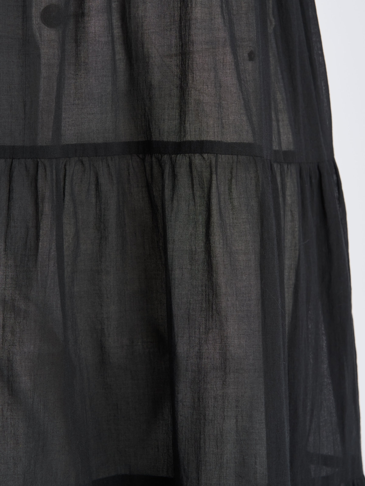 To b. by agnès b. 【Outlet】シアー コットン ロングワンピース ブラック