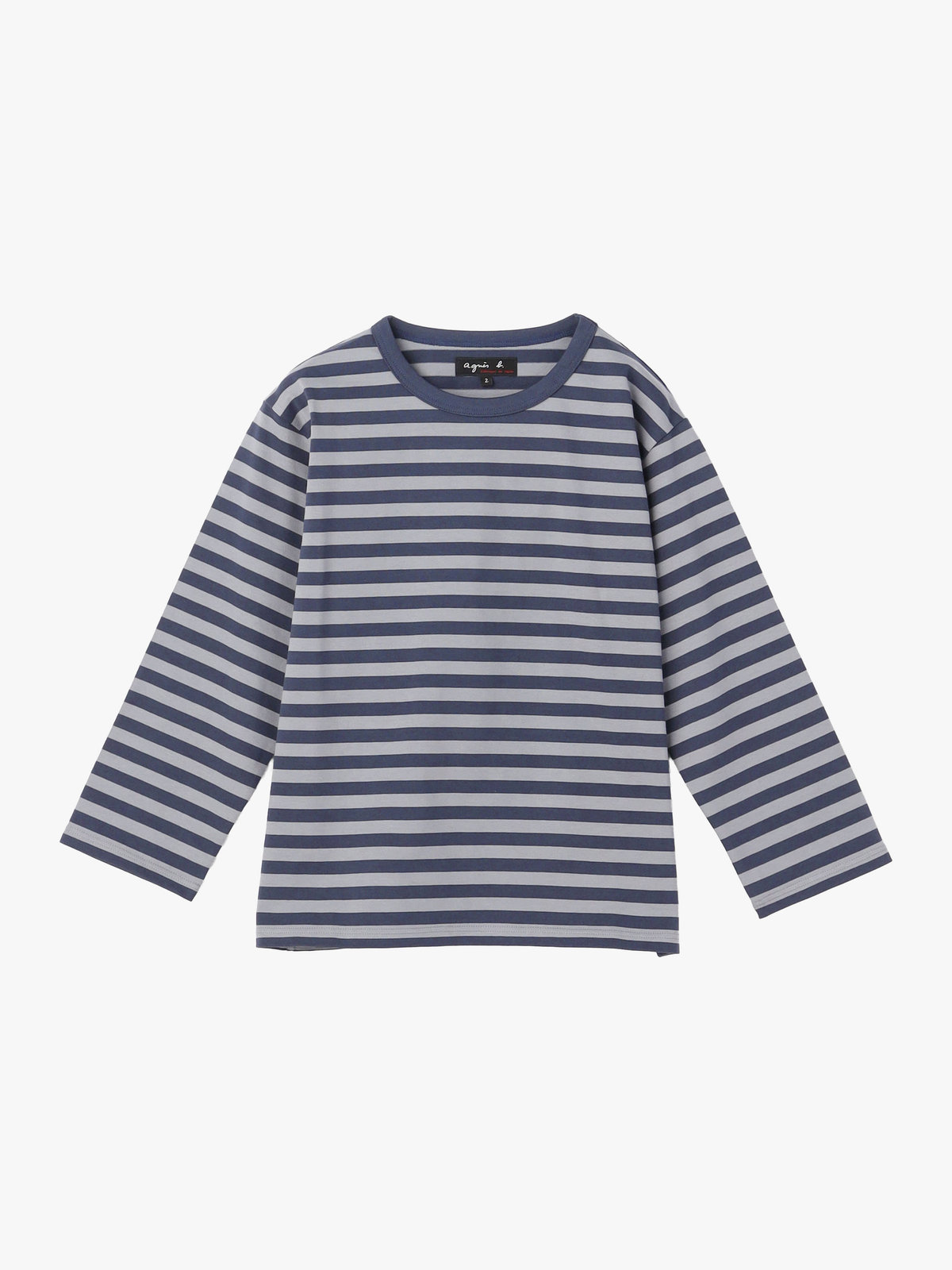FEMME ウィメンズ 細ボーダー コットン 七分袖 Tシャツ "Lil Cool" マルチ