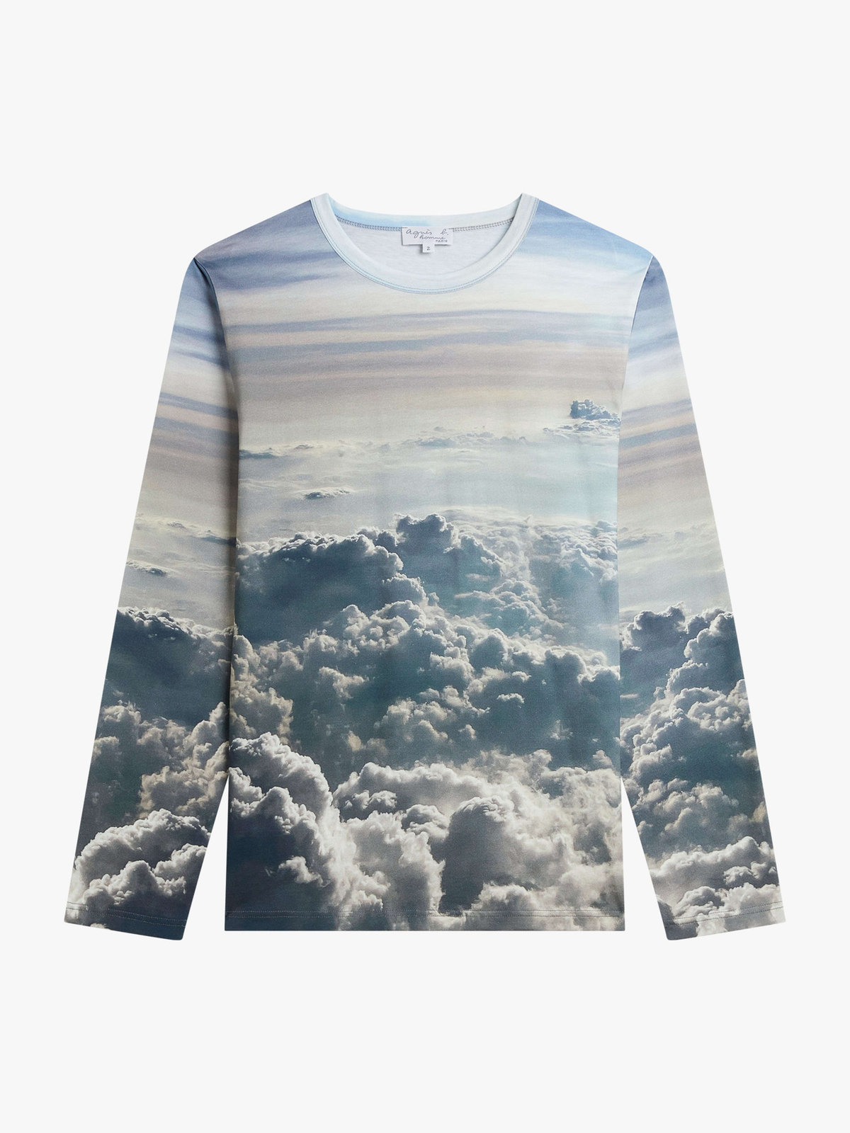 HOMME メンズ メンズ フォトプリント コットン 長袖 Tシャツ "New Coulos" マルチ