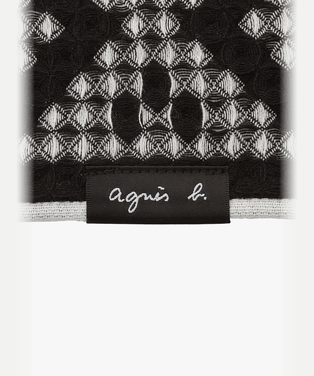 FEMME ウィメンズ ハニカム織 タオルハンカチ ブラック