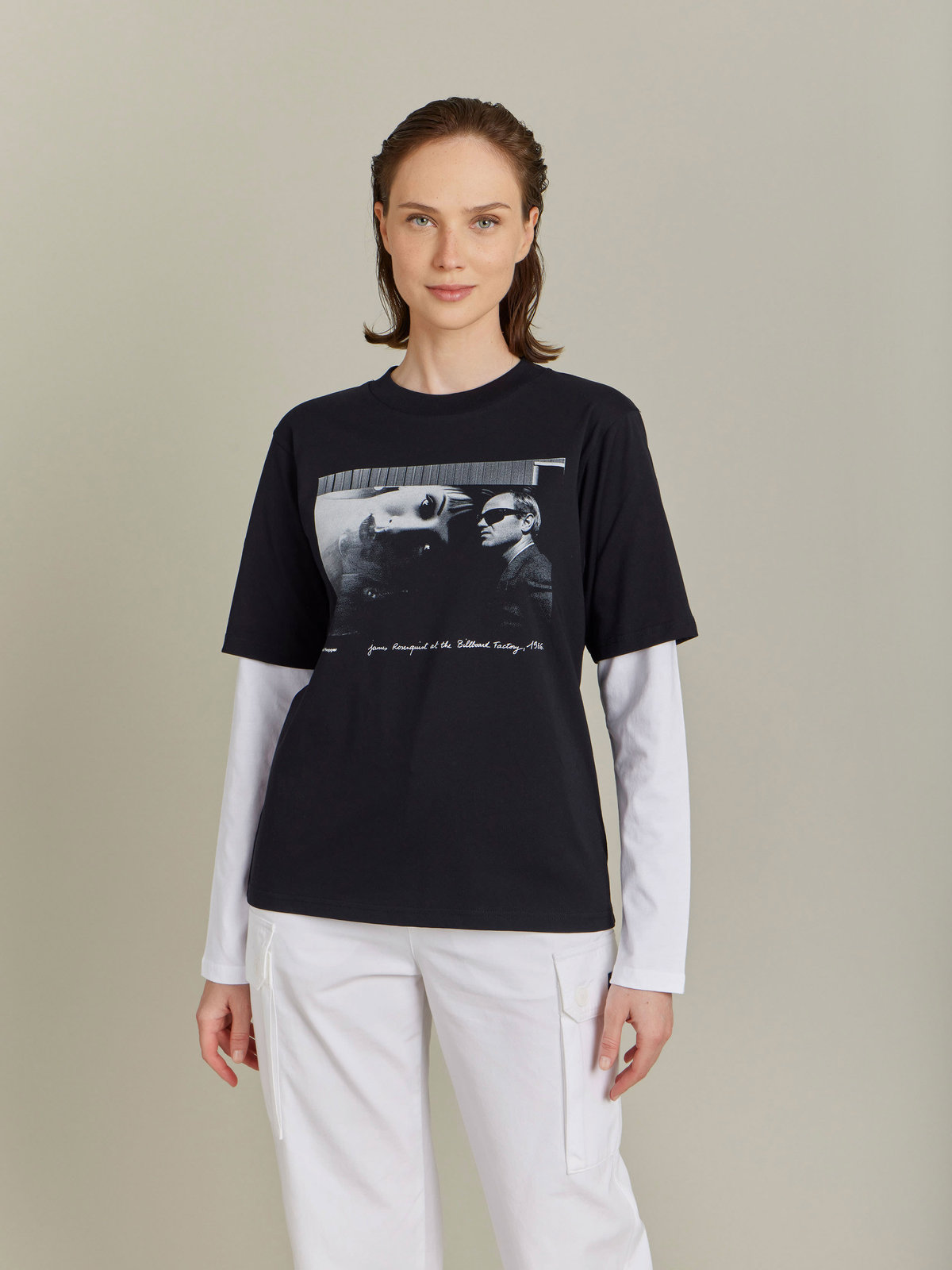 FEMME ウィメンズ SEW3 TS DBLE アーティストTシャツ Dennis hopper ブラック